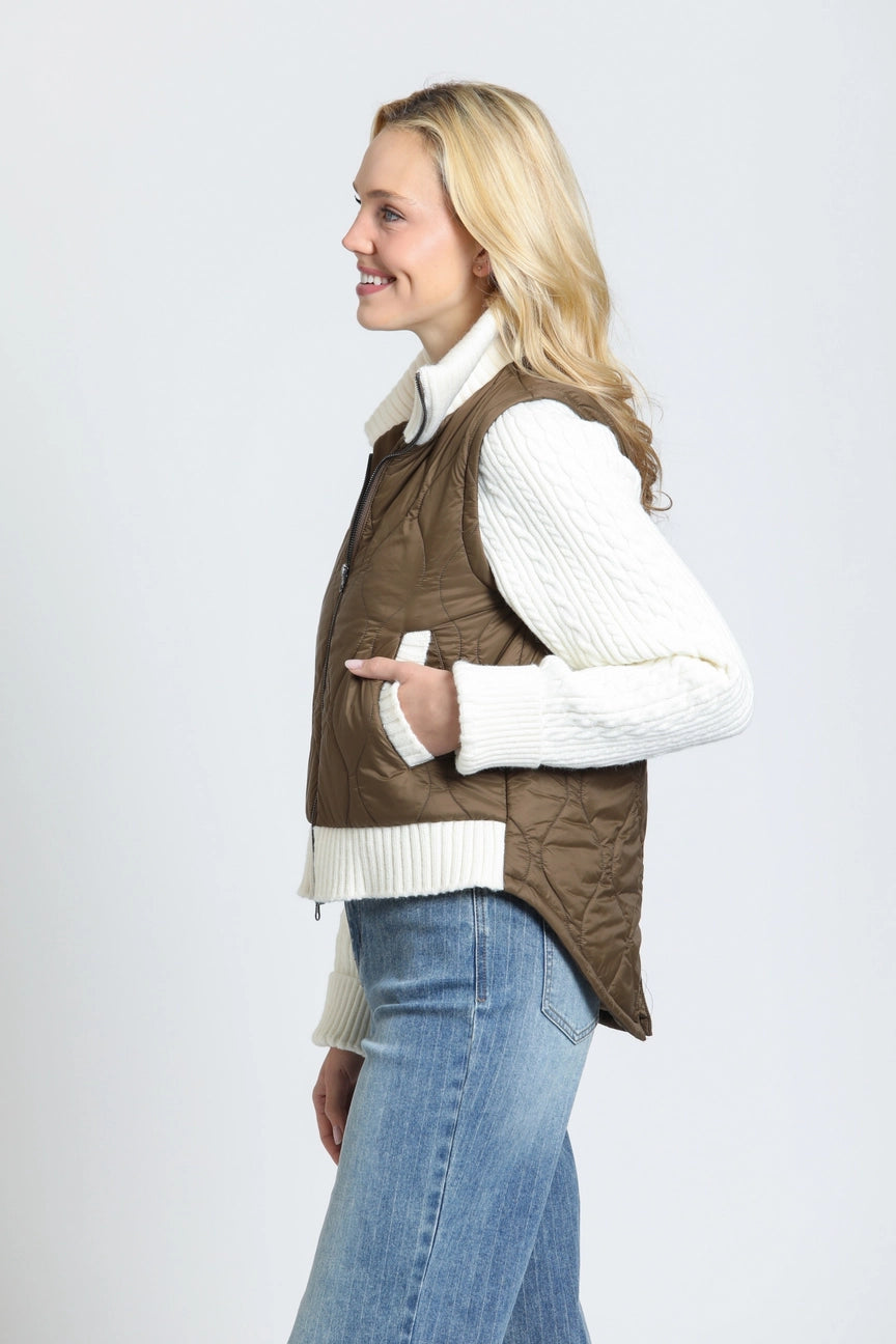 APNY Sweater Sleeve Puffer Jacket