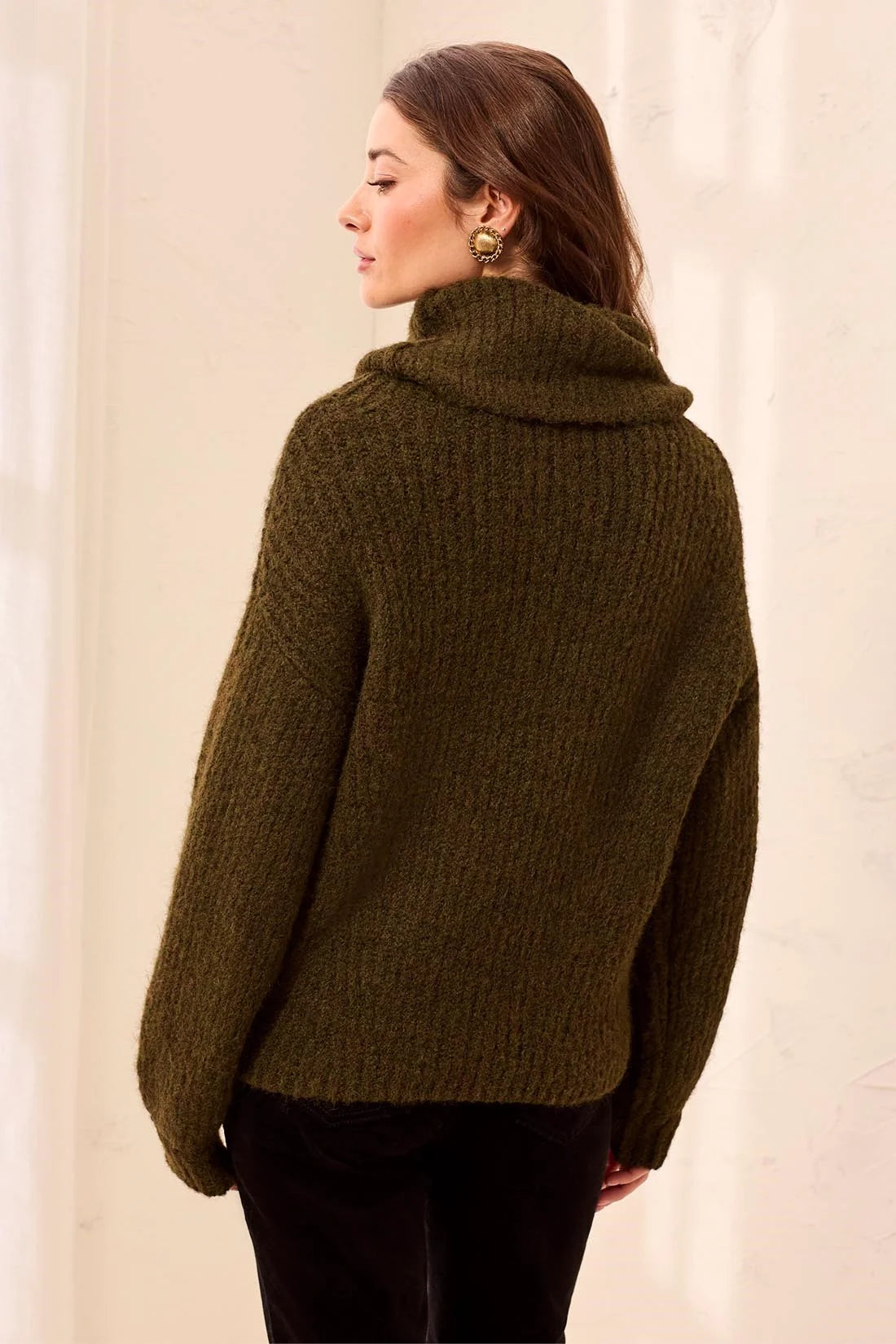 TRBL Drama Funnel Neck Sweater