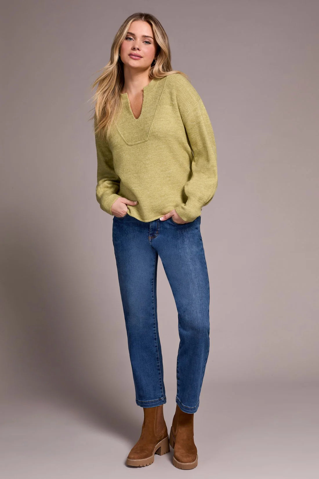 TRBL Notch Neck Sweater