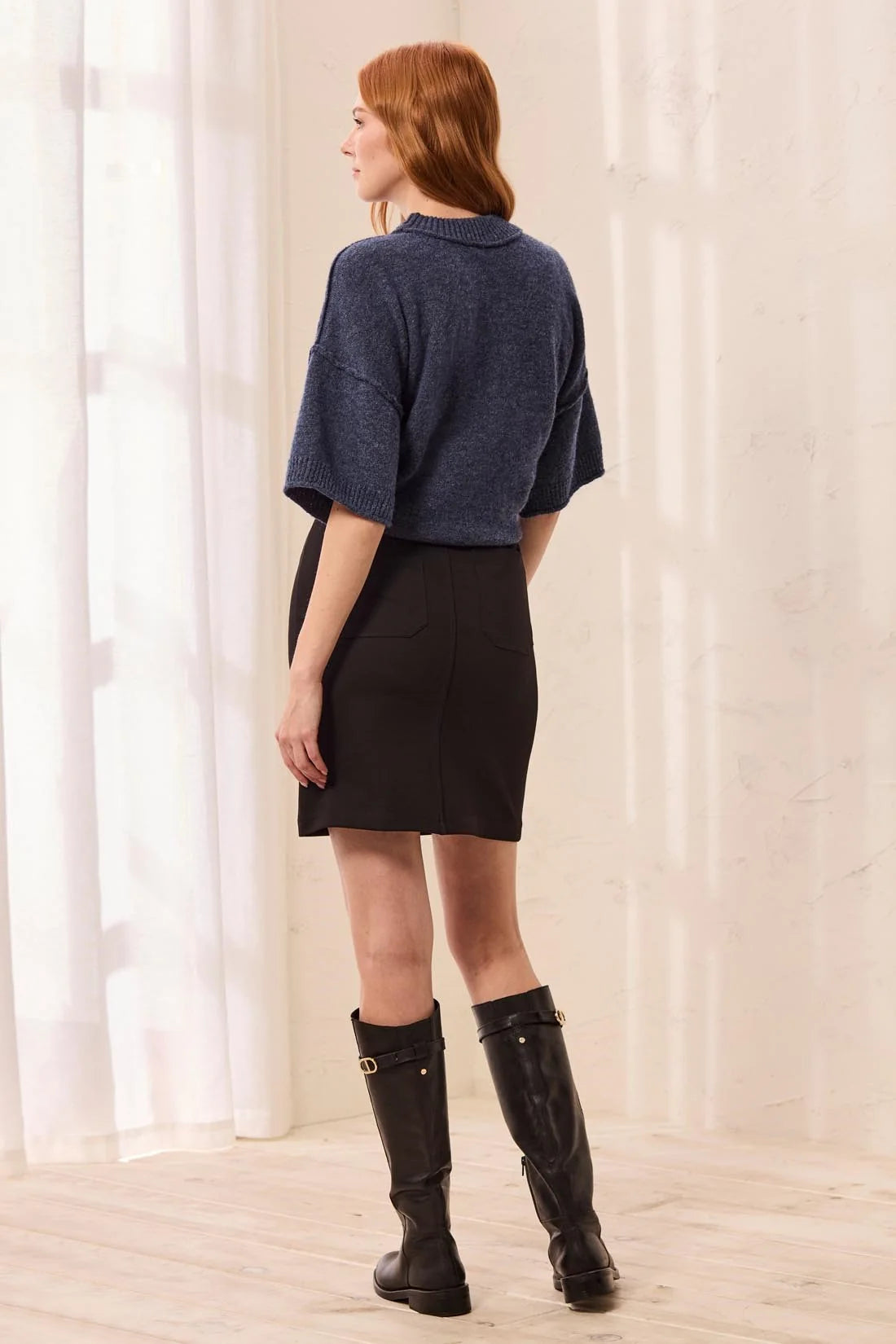 TRBL Pull on black skirt
