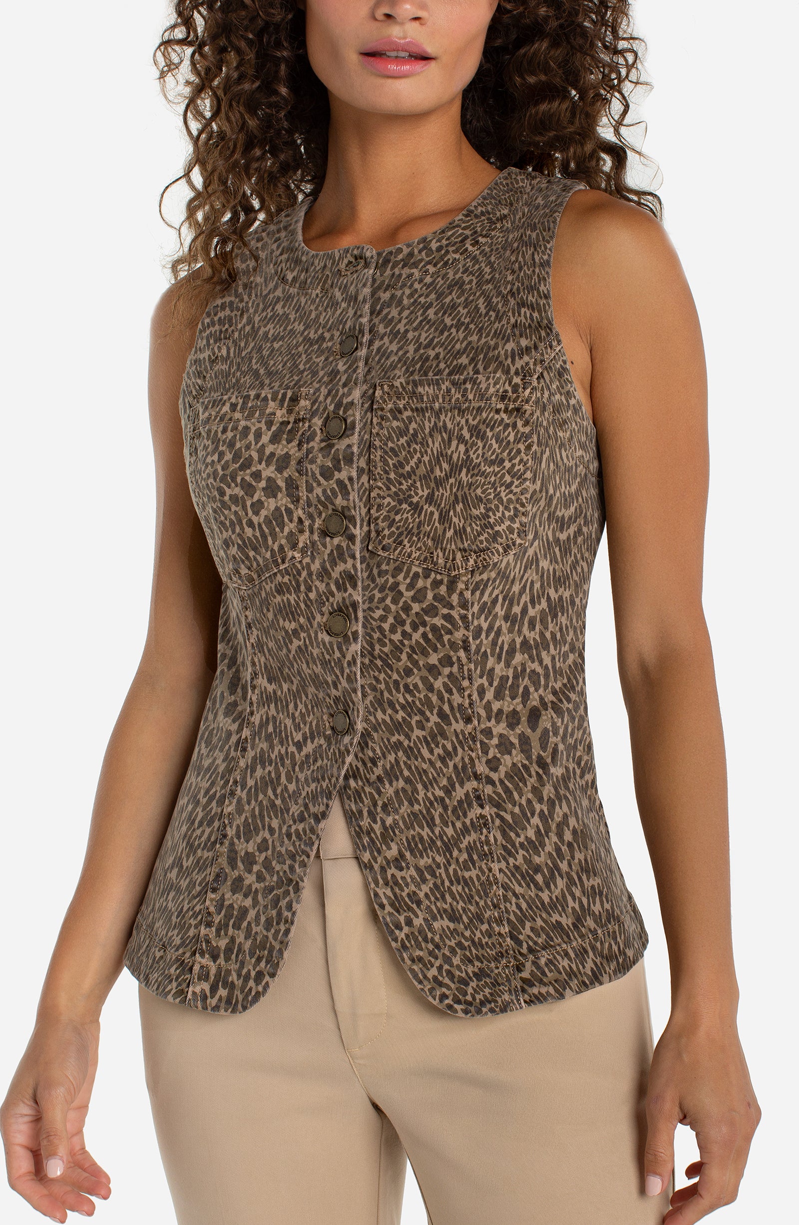 LPLA Abstract Animal Print Vest