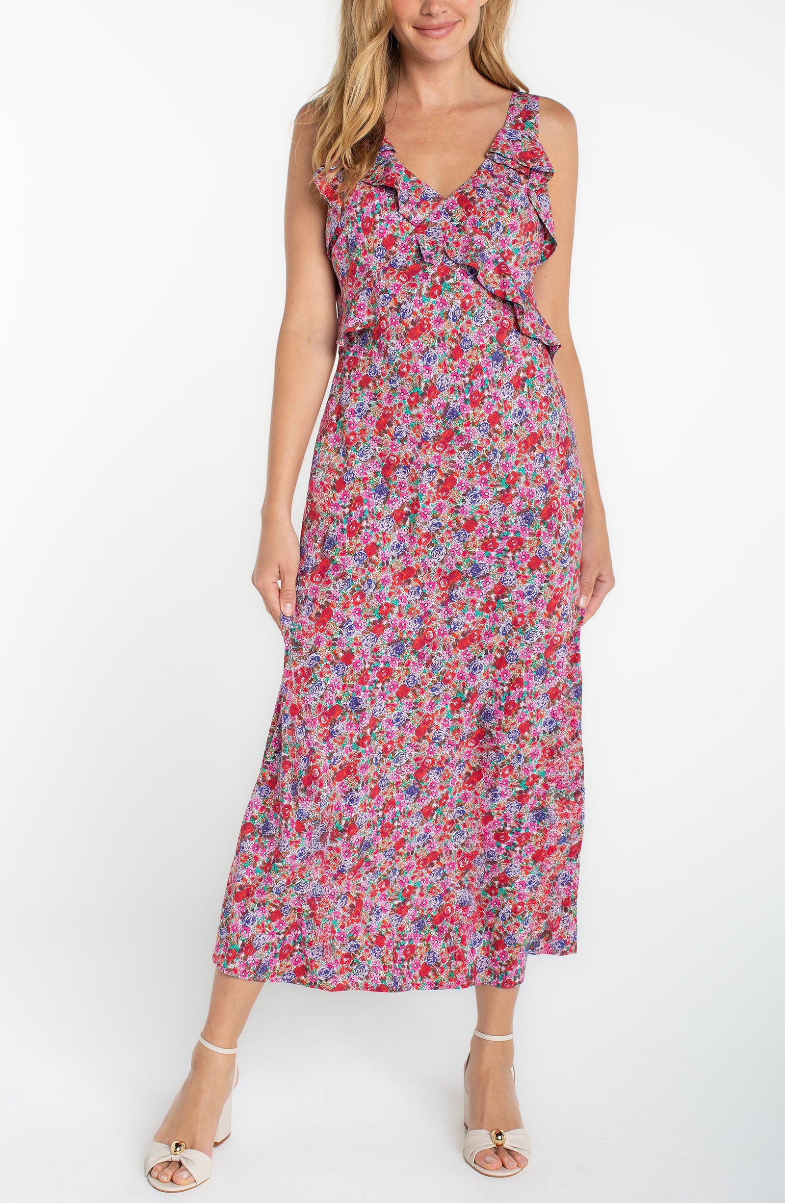 LPLA Pink Multi Floral Dress