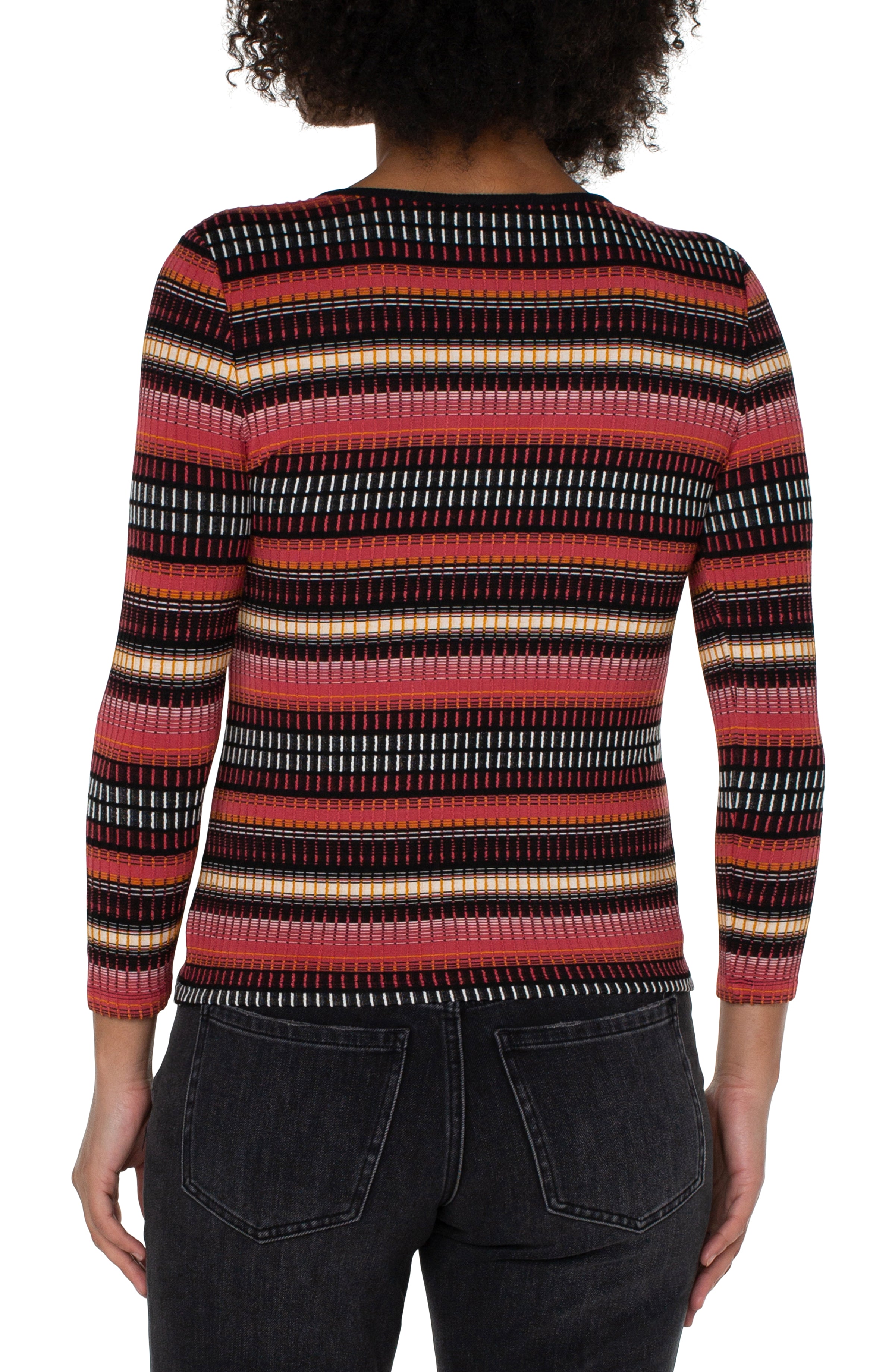 LPLA Multi stripe knit top. LARGE