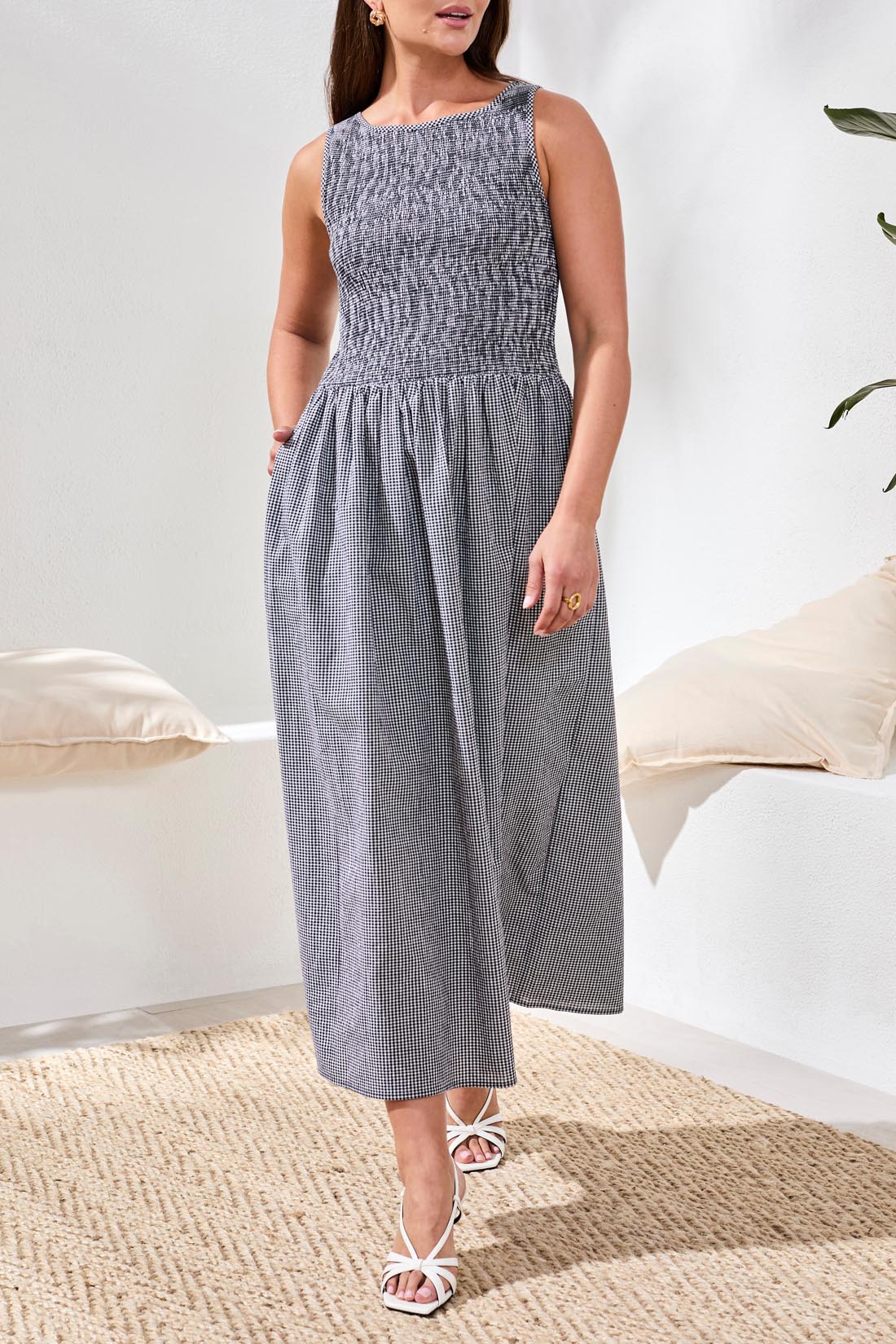 TRBL Ginham Check Dress