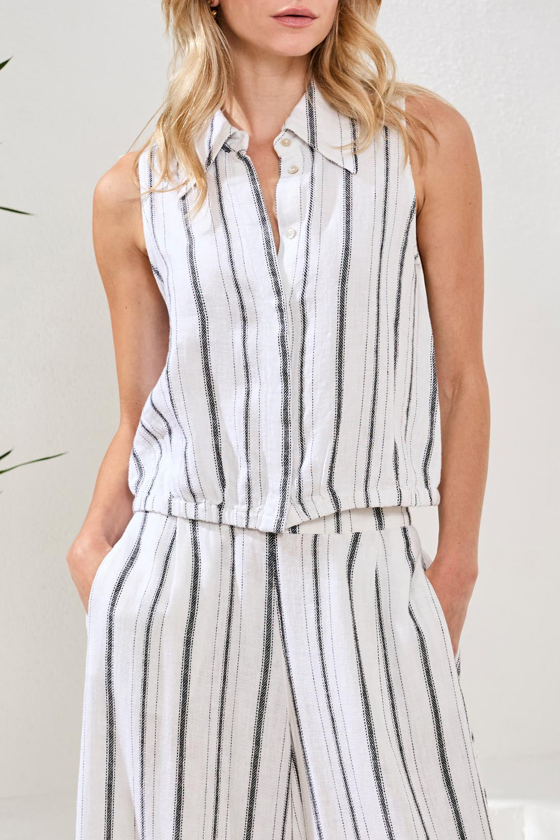 TRBL Linen Blend Top