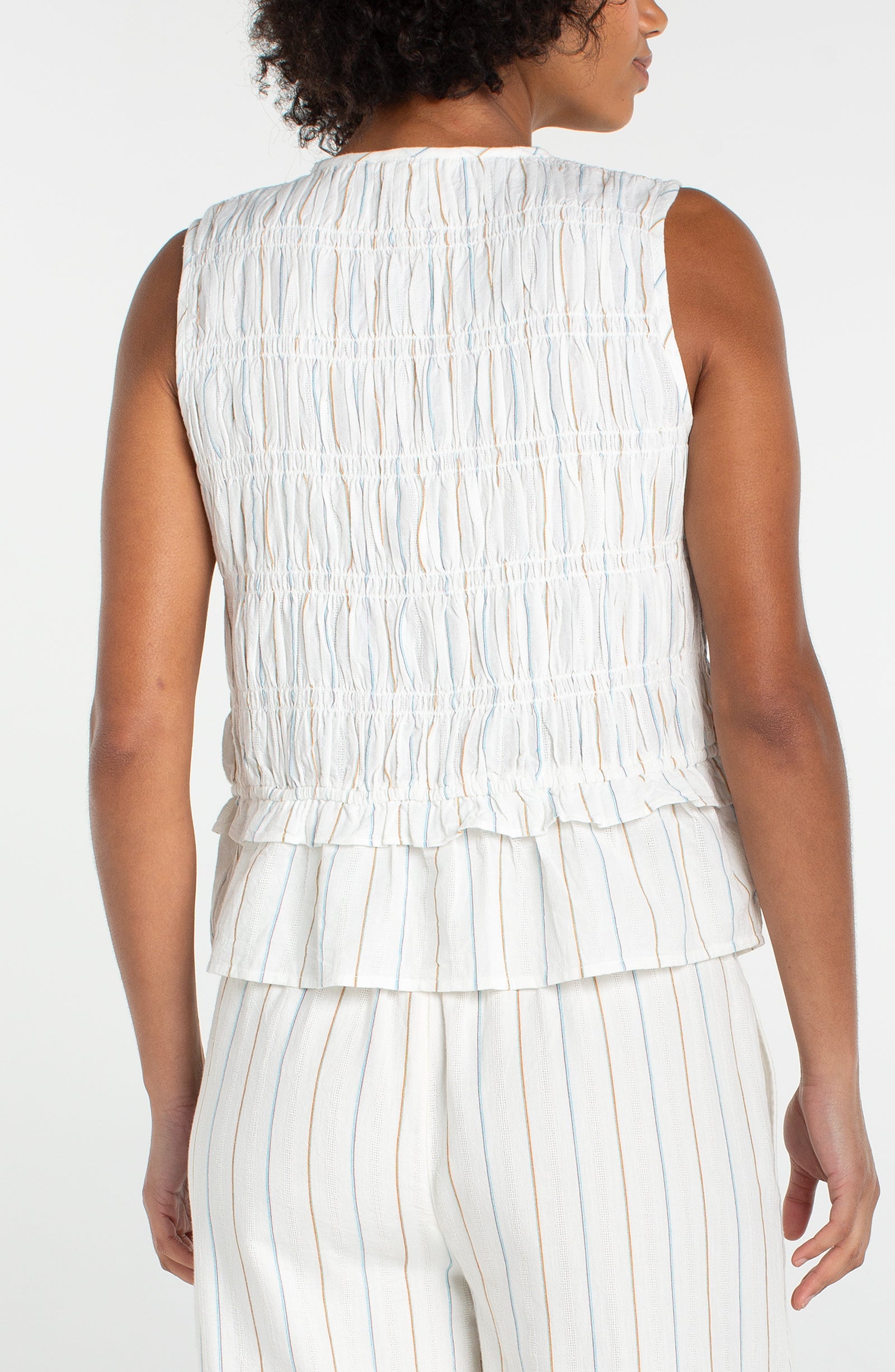 LPLA Smocked Stripe Top