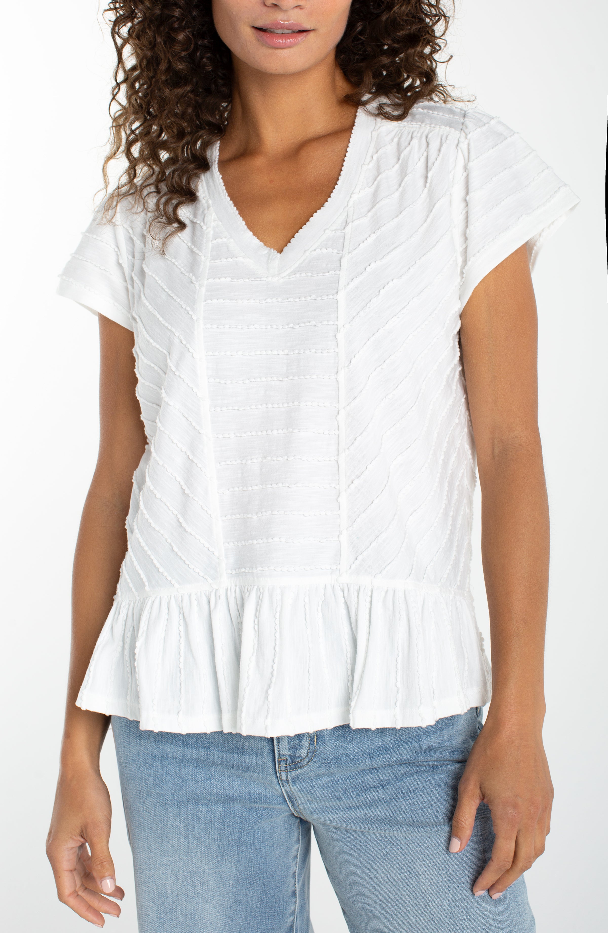 LPLA White Miter Top