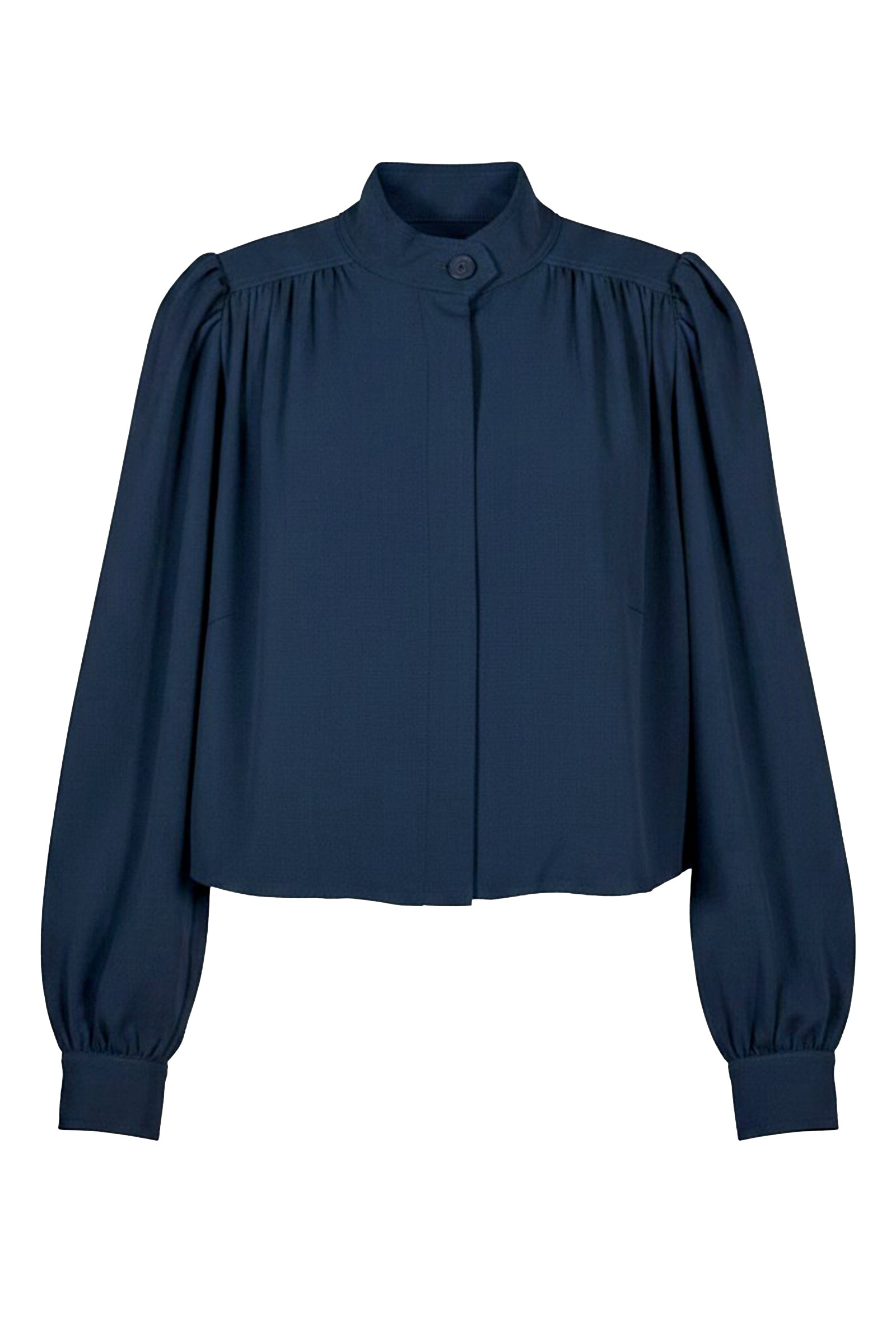 LPLA Oxford Navy Puff Sleeve Jacket