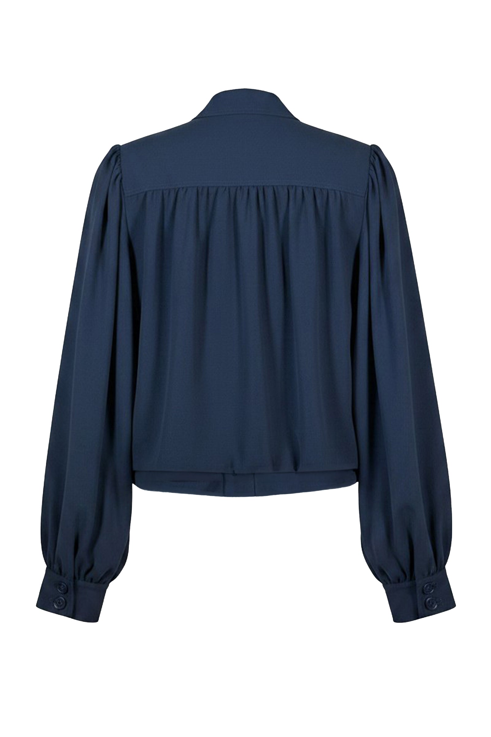 LPLA Oxford Navy Puff Sleeve Jacket