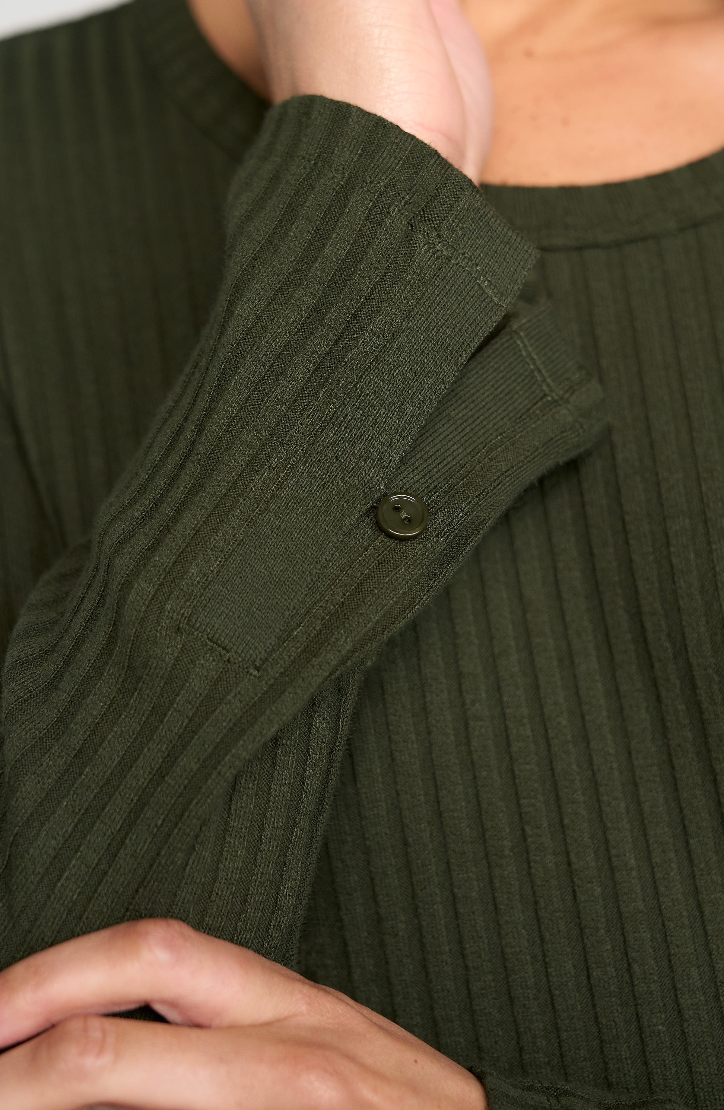 LPLA Scoop Neck with Button Detail Sleeve
