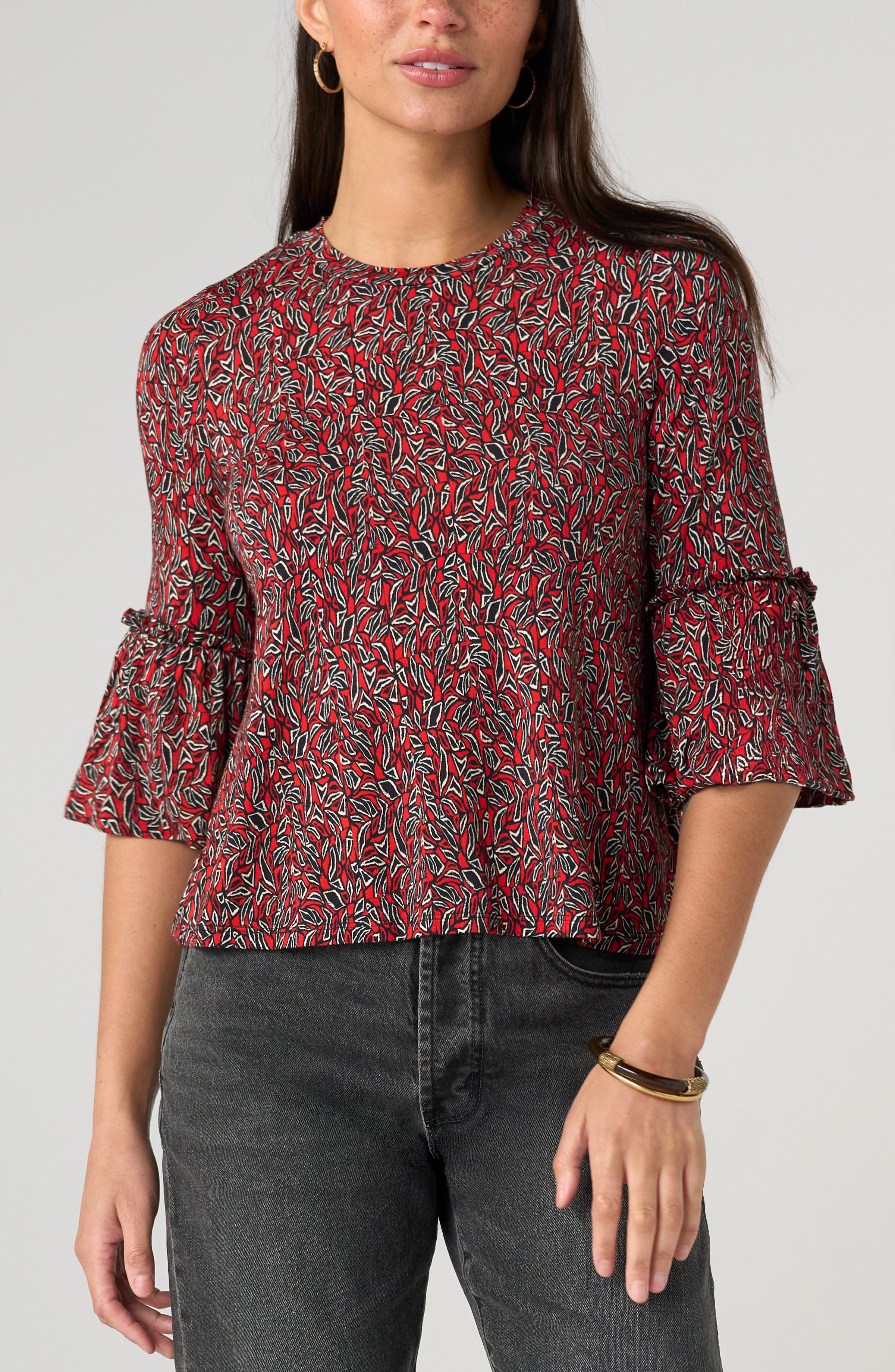 LPLA Red Flared Half Sleeve