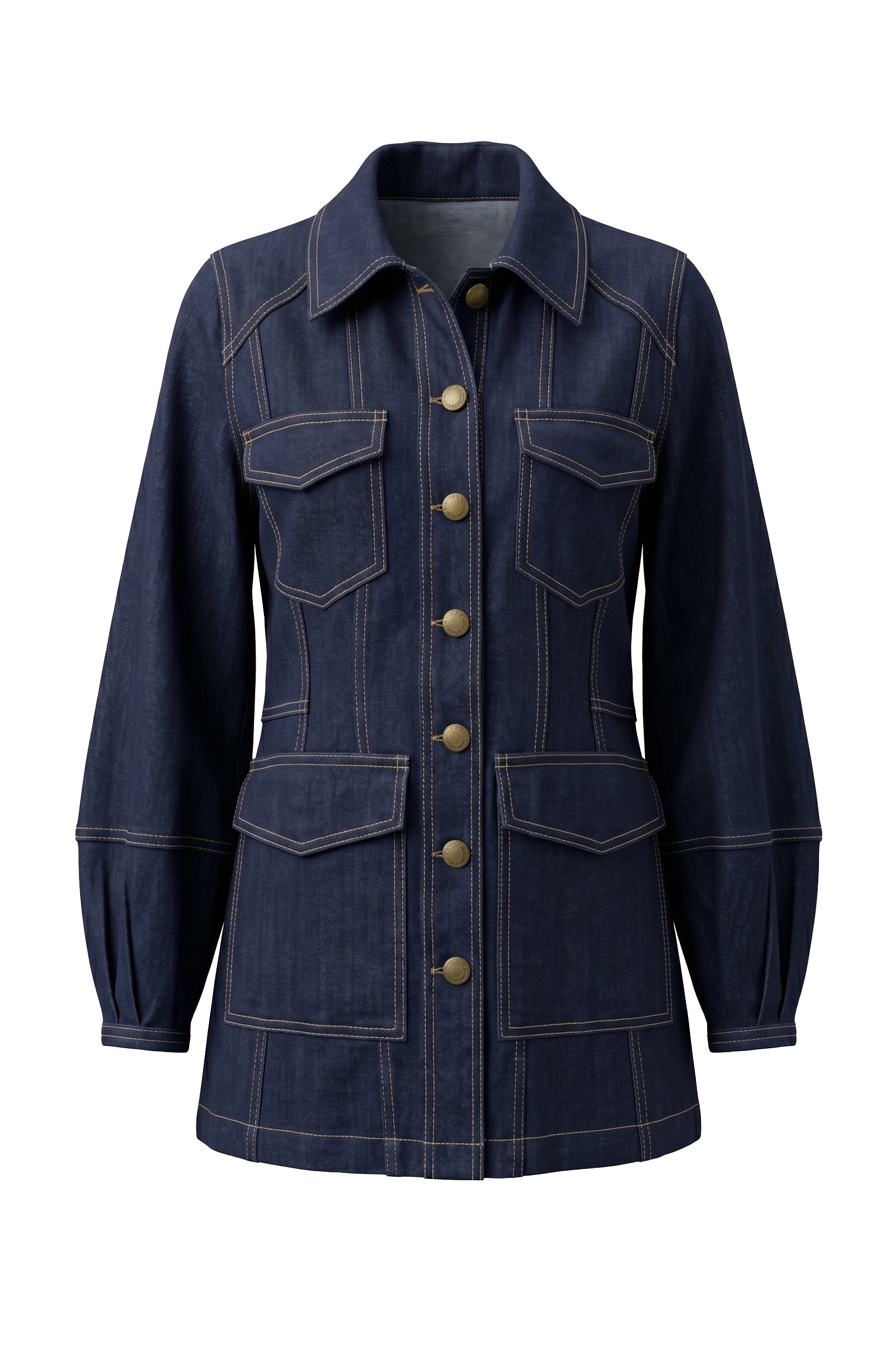 LPLA Lantern Sleeve Denim Jacket