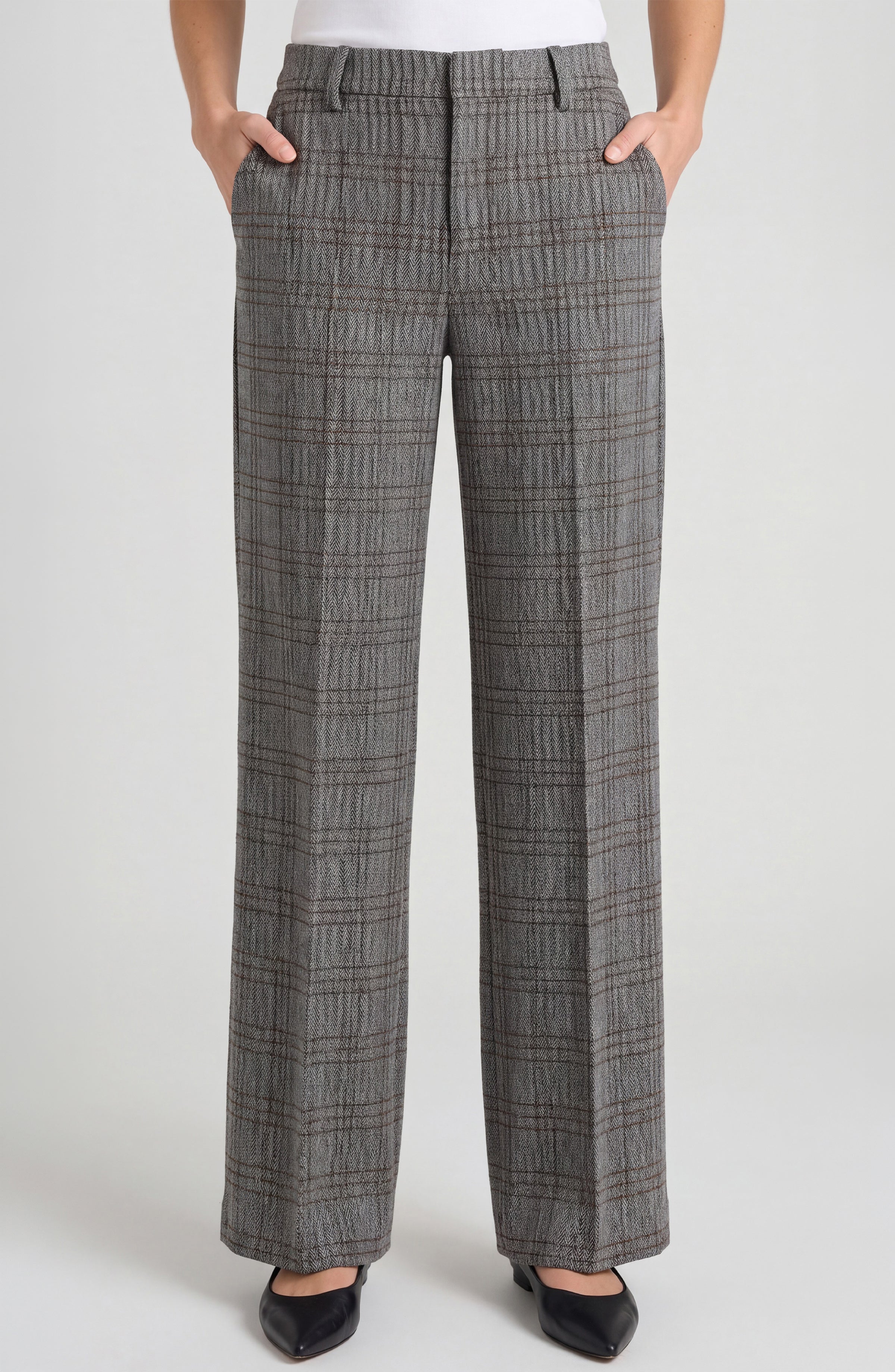 LPLA Herringbone Kelsey Wide Leg Trouser
