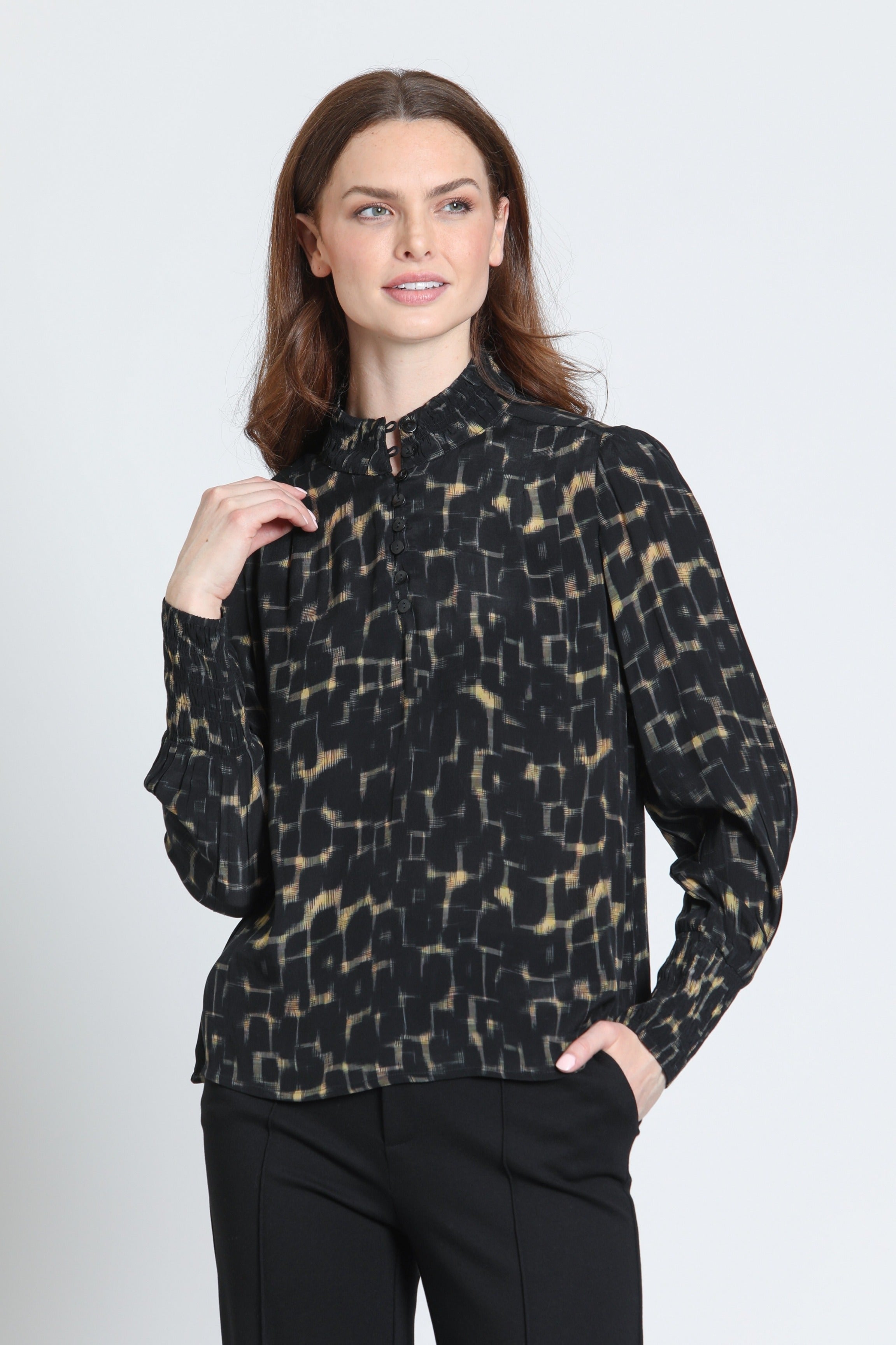APNY Onyx & Amber Blouse