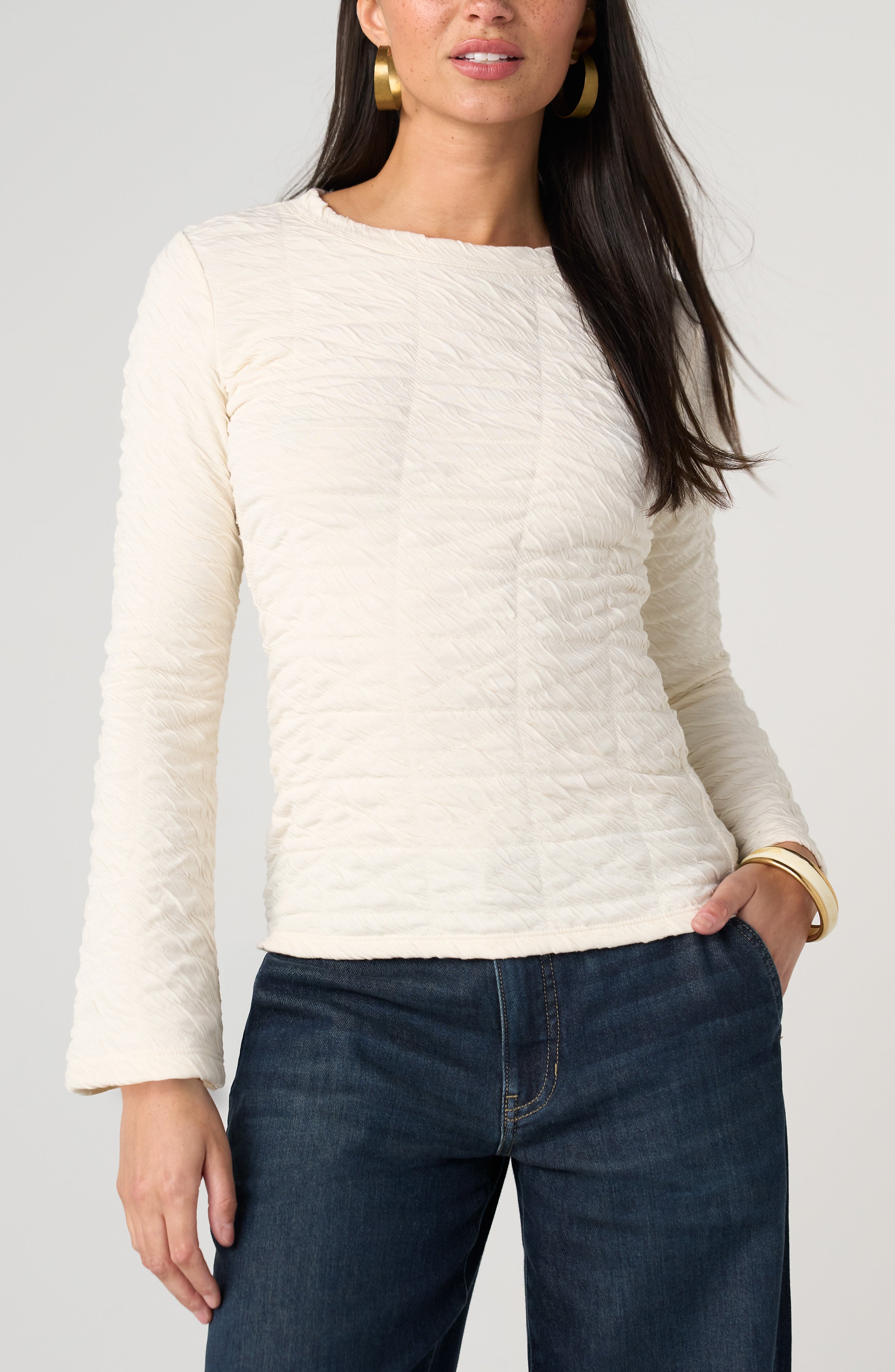 LPLA Flare Sleeve Crew Neck