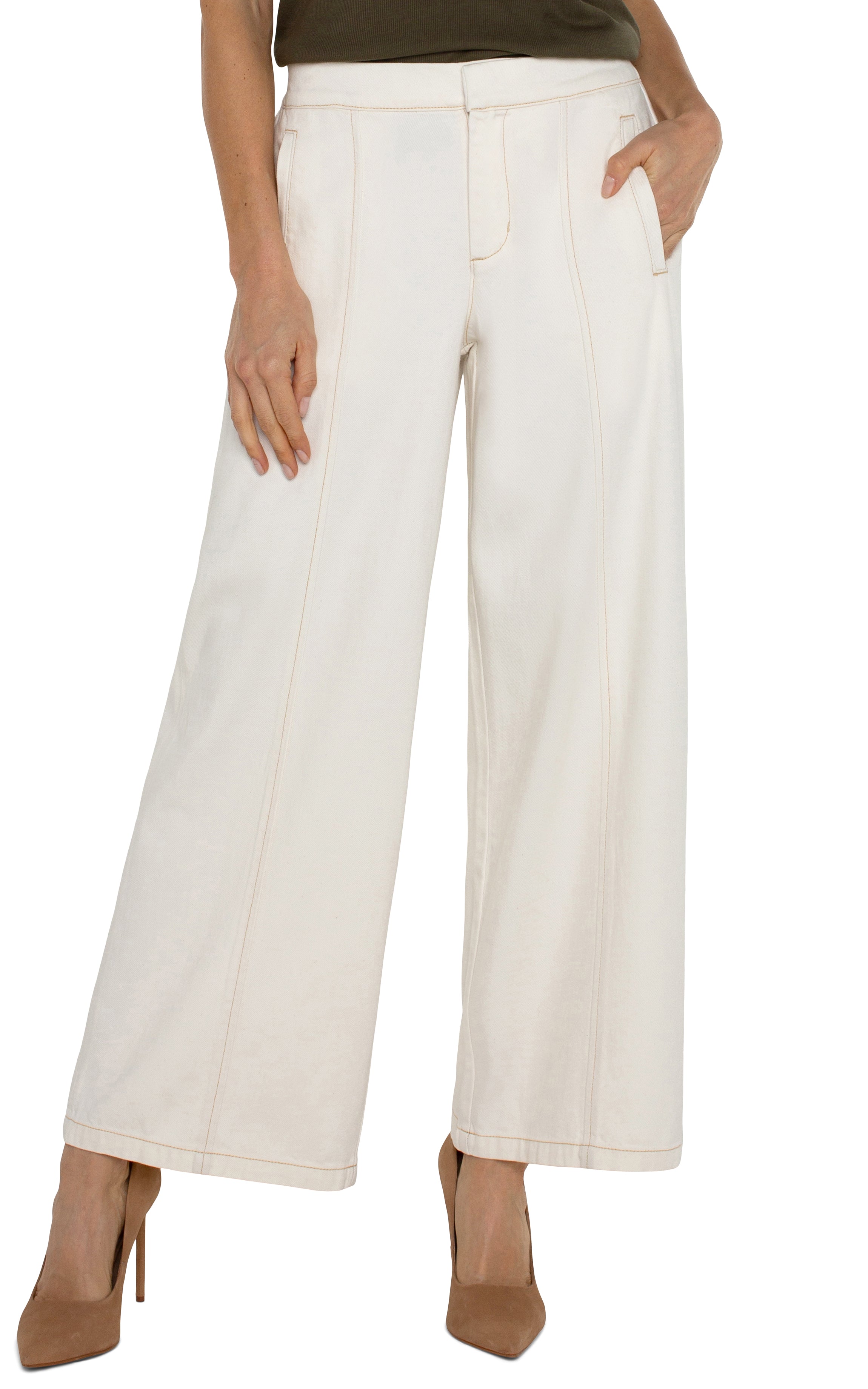 LPLA Antique Ecru wide leg trouser