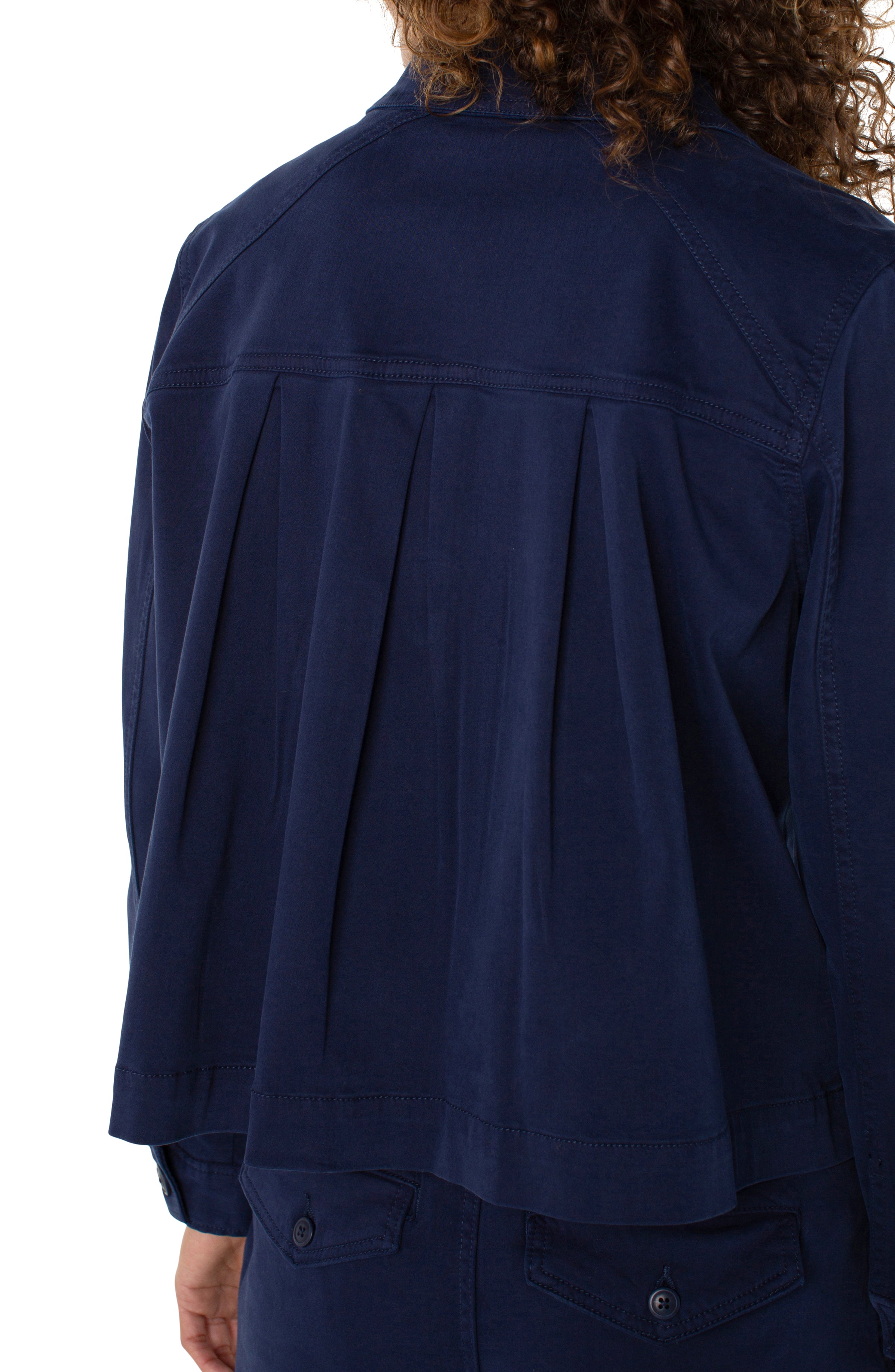 LPLA Pleat Back Jacket Lapis Ink