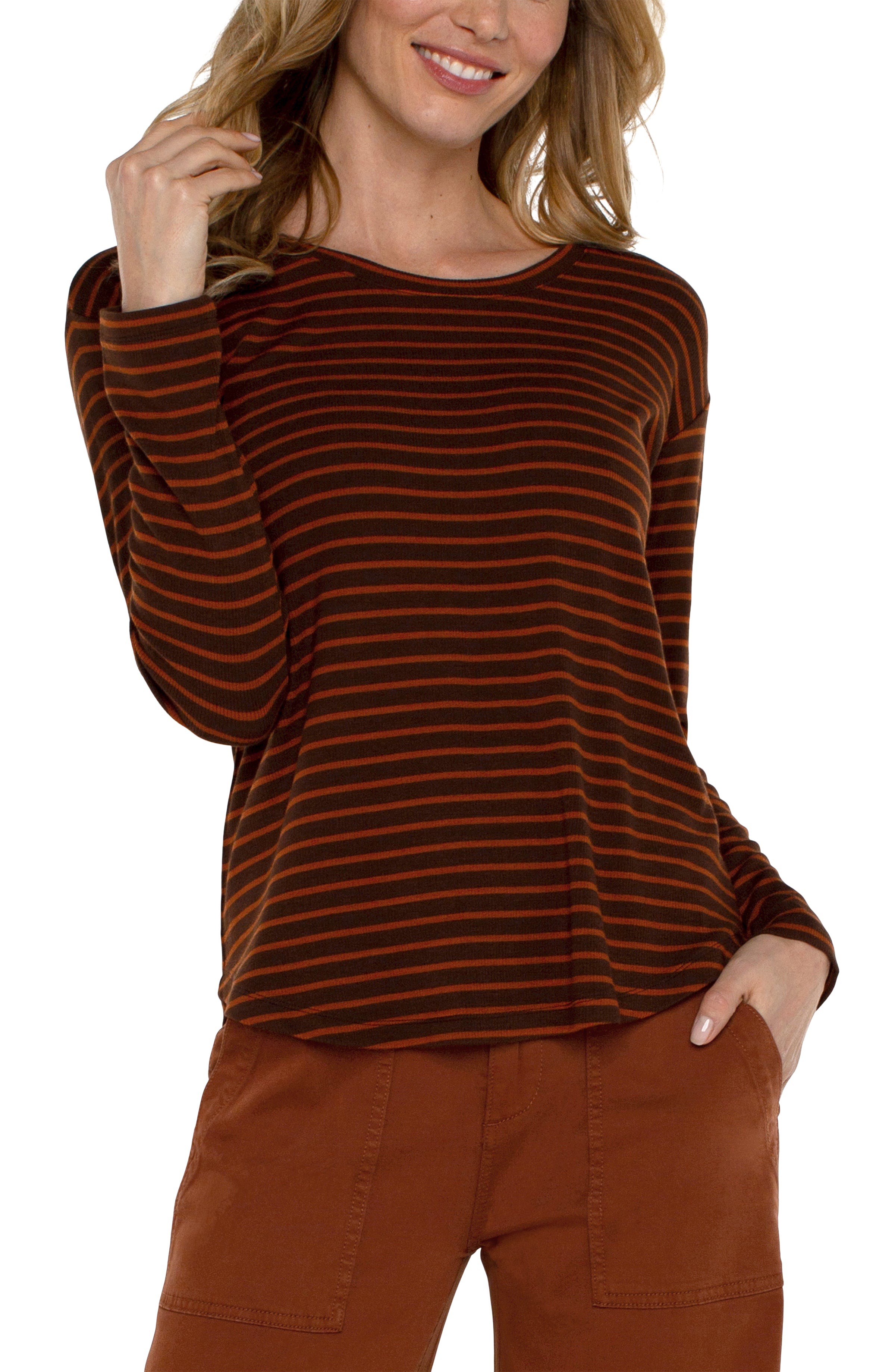 LPLA Long Sleeve Stripe Knit Top