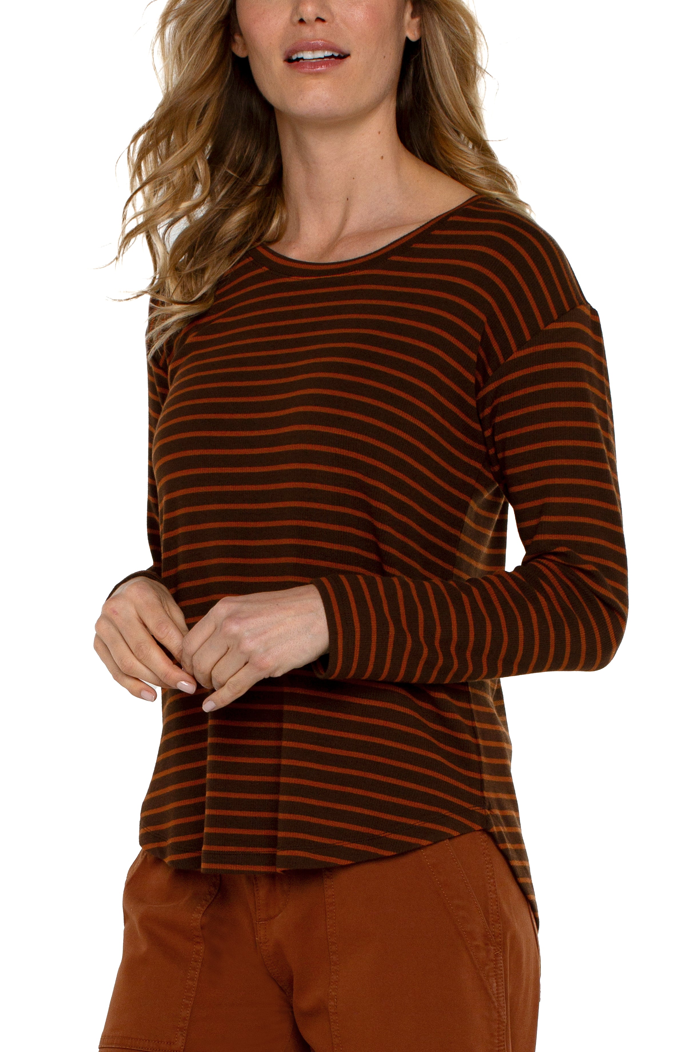 LPLA Long Sleeve Stripe Knit Top