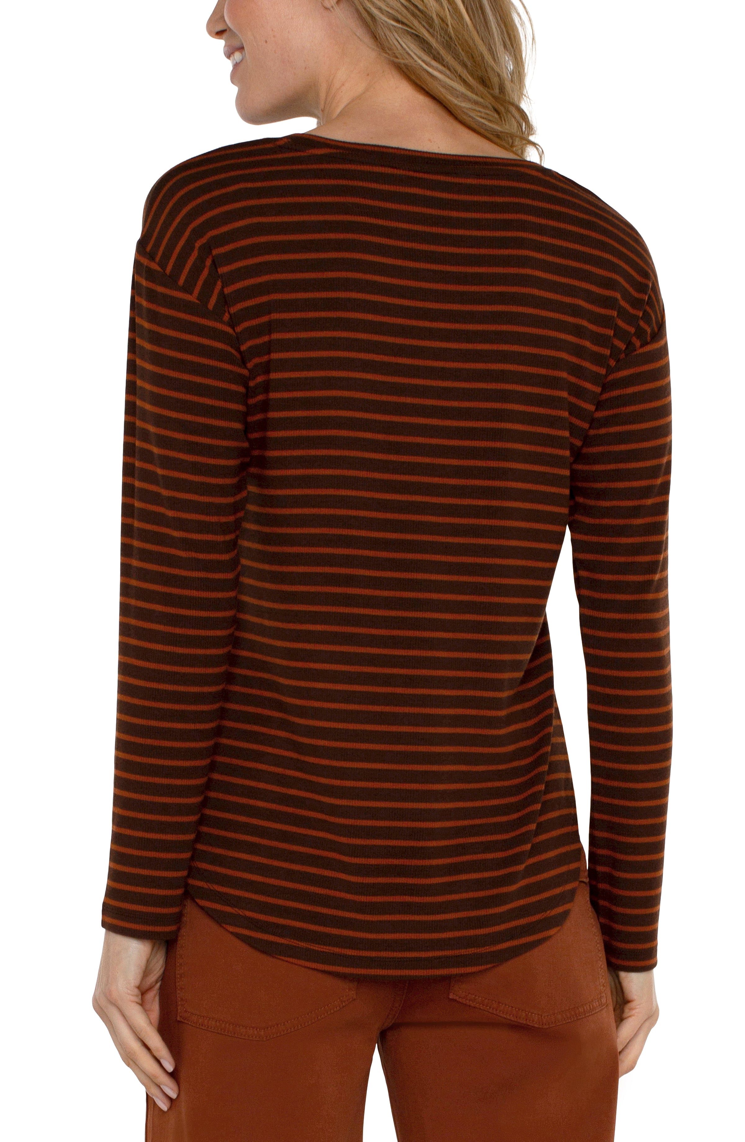 LPLA Long Sleeve Stripe Knit Top