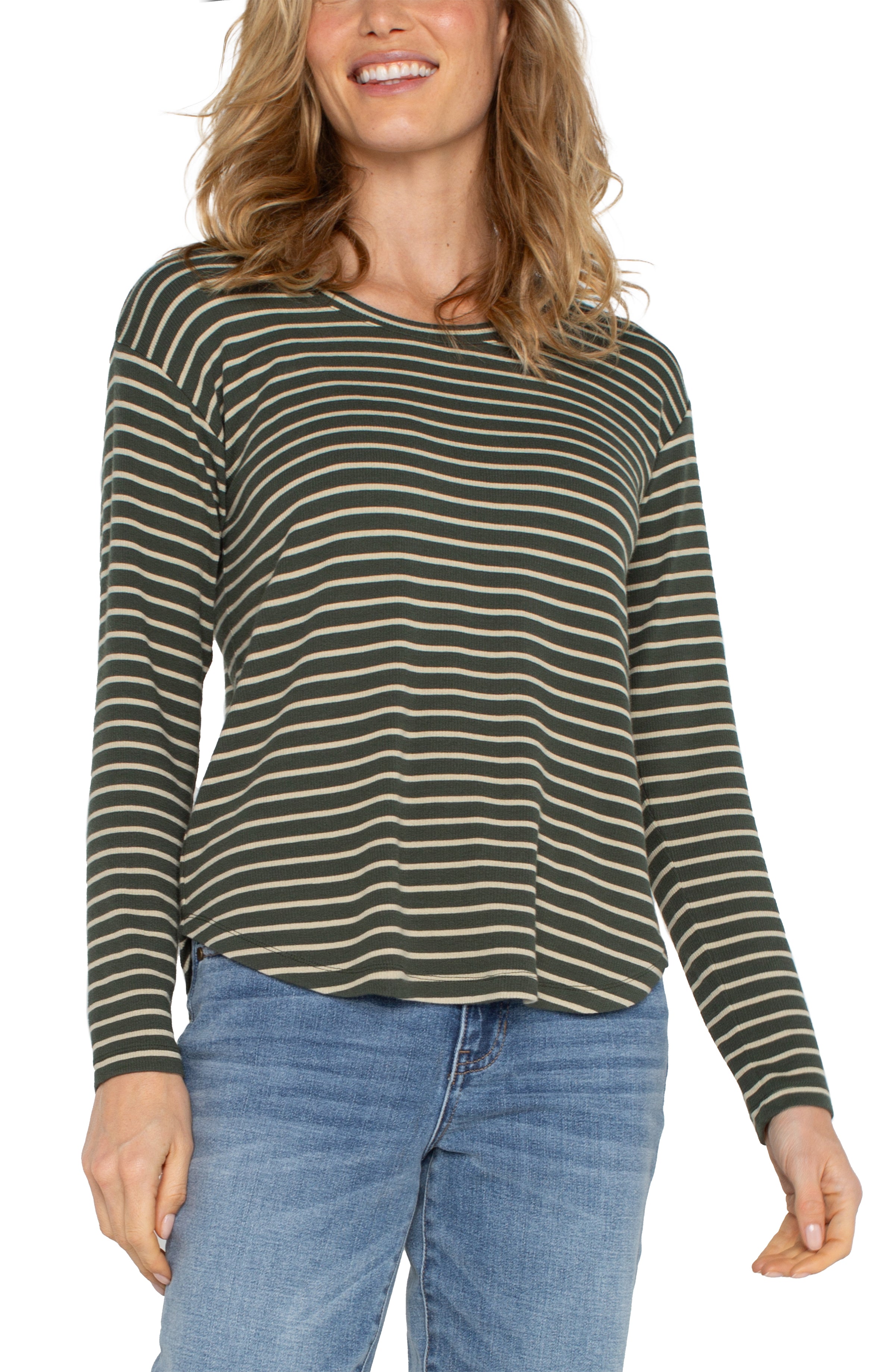 LPLA Long Sleeve Stripe Knit Top