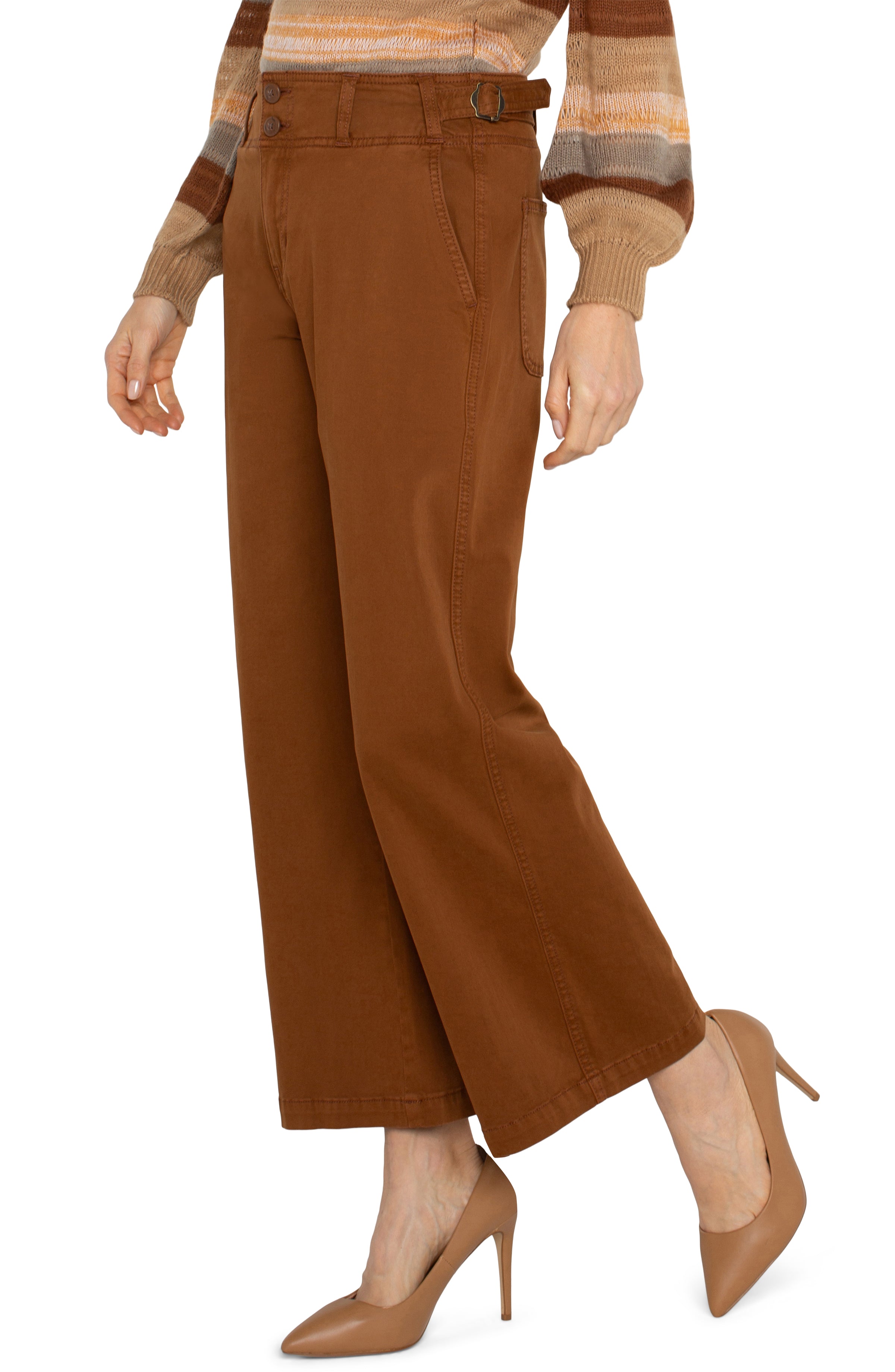 LPLA Jasper Brown Cinch Waist Wide Leg