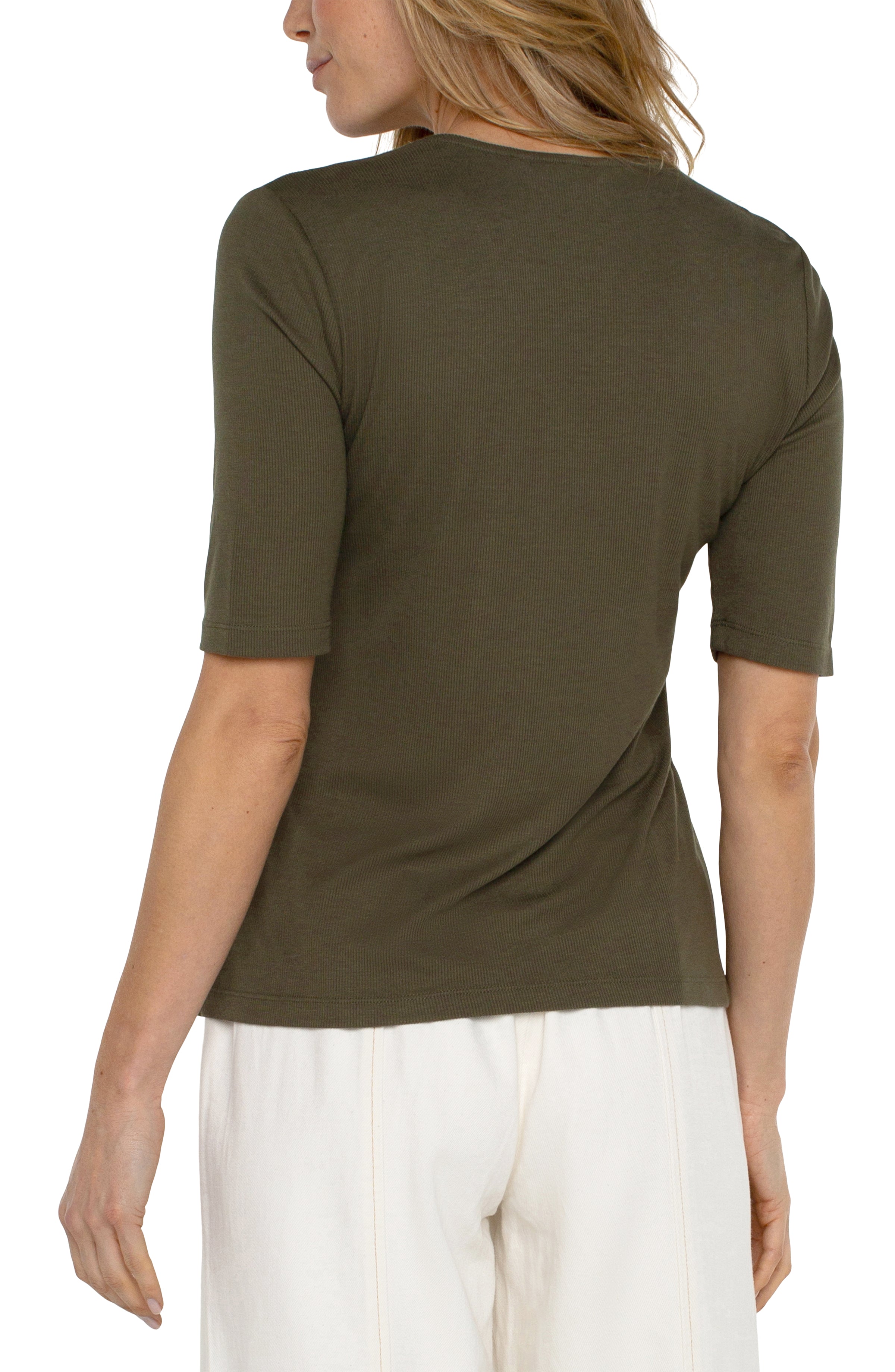 LPLA Double Layer V Neck Tee