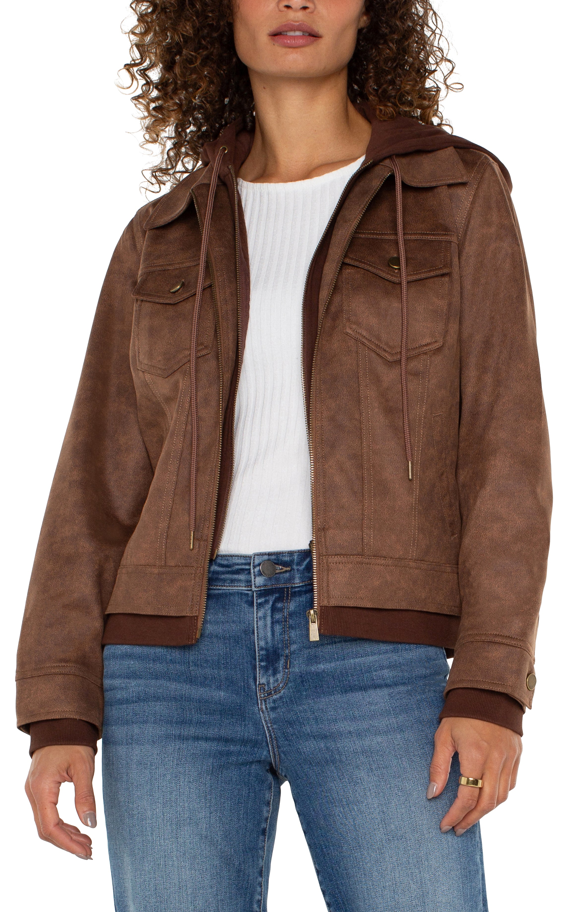 LPLA Zip Up Vintage Umber Trucker Jacket