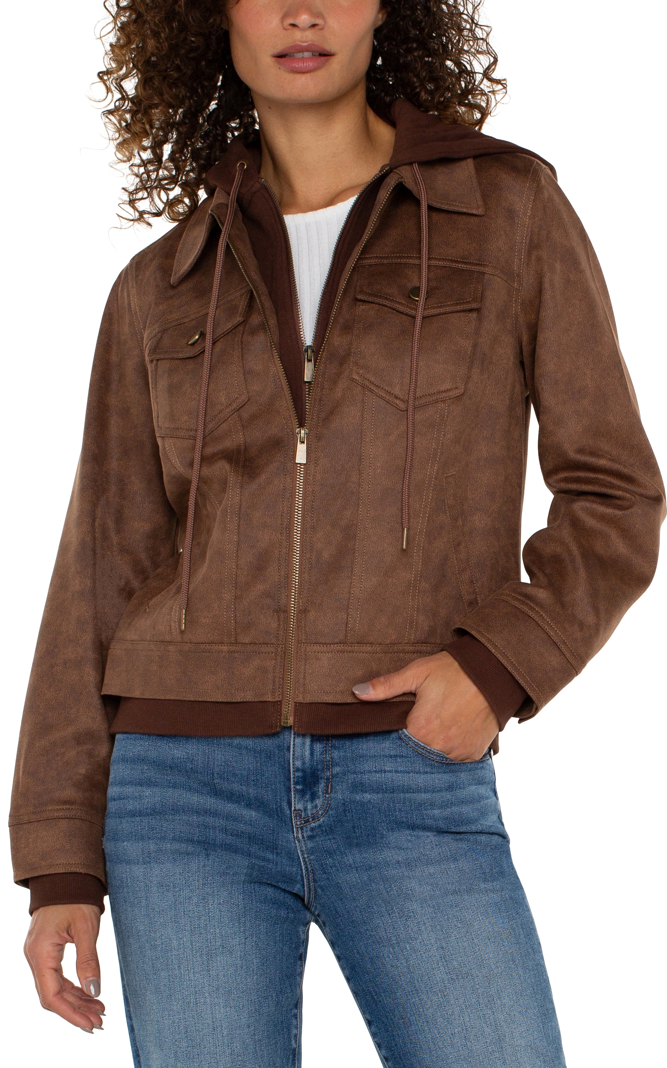 LPLA Zip Up Vintage Umber Trucker Jacket