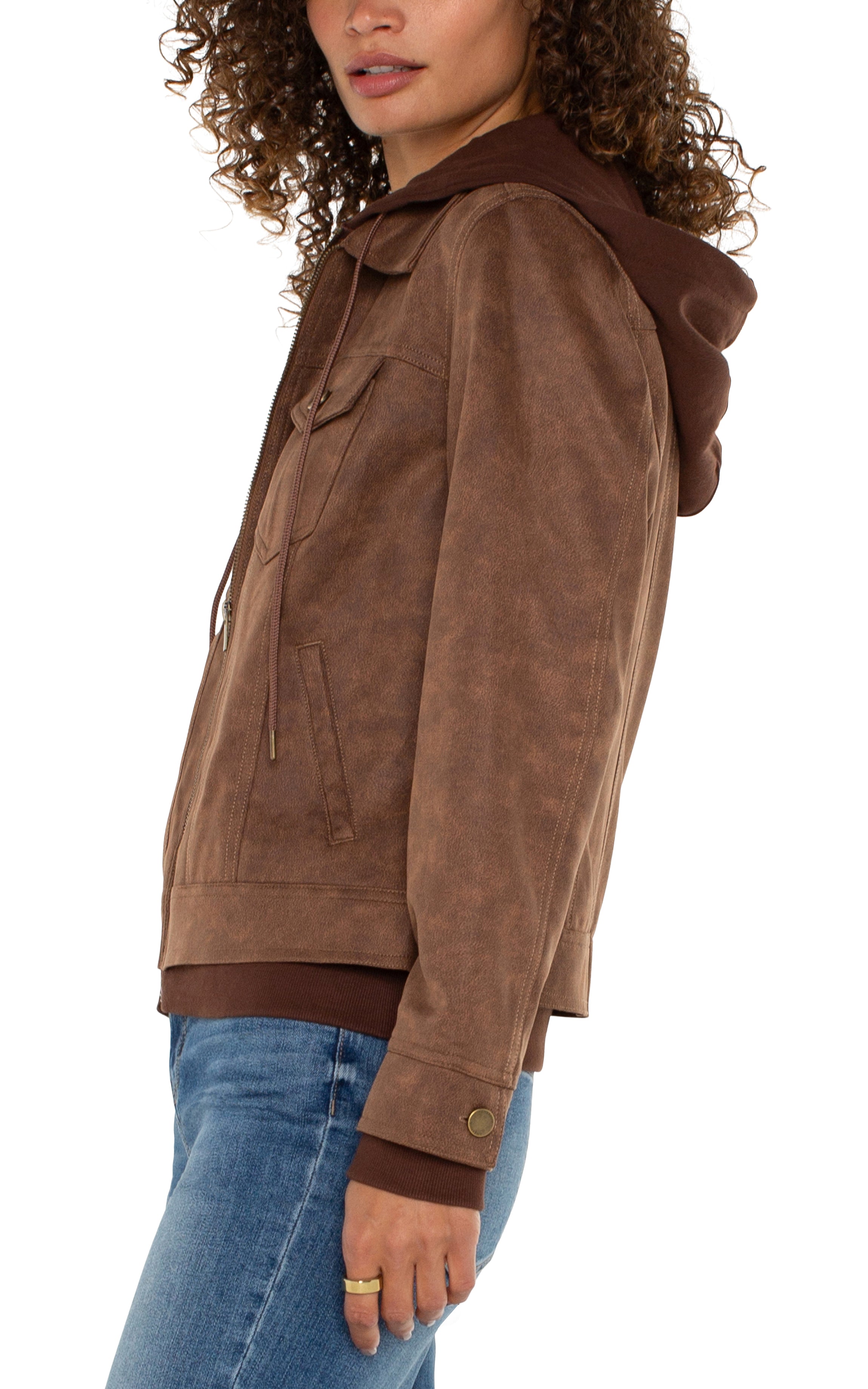 LPLA Zip Up Vintage Umber Trucker Jacket