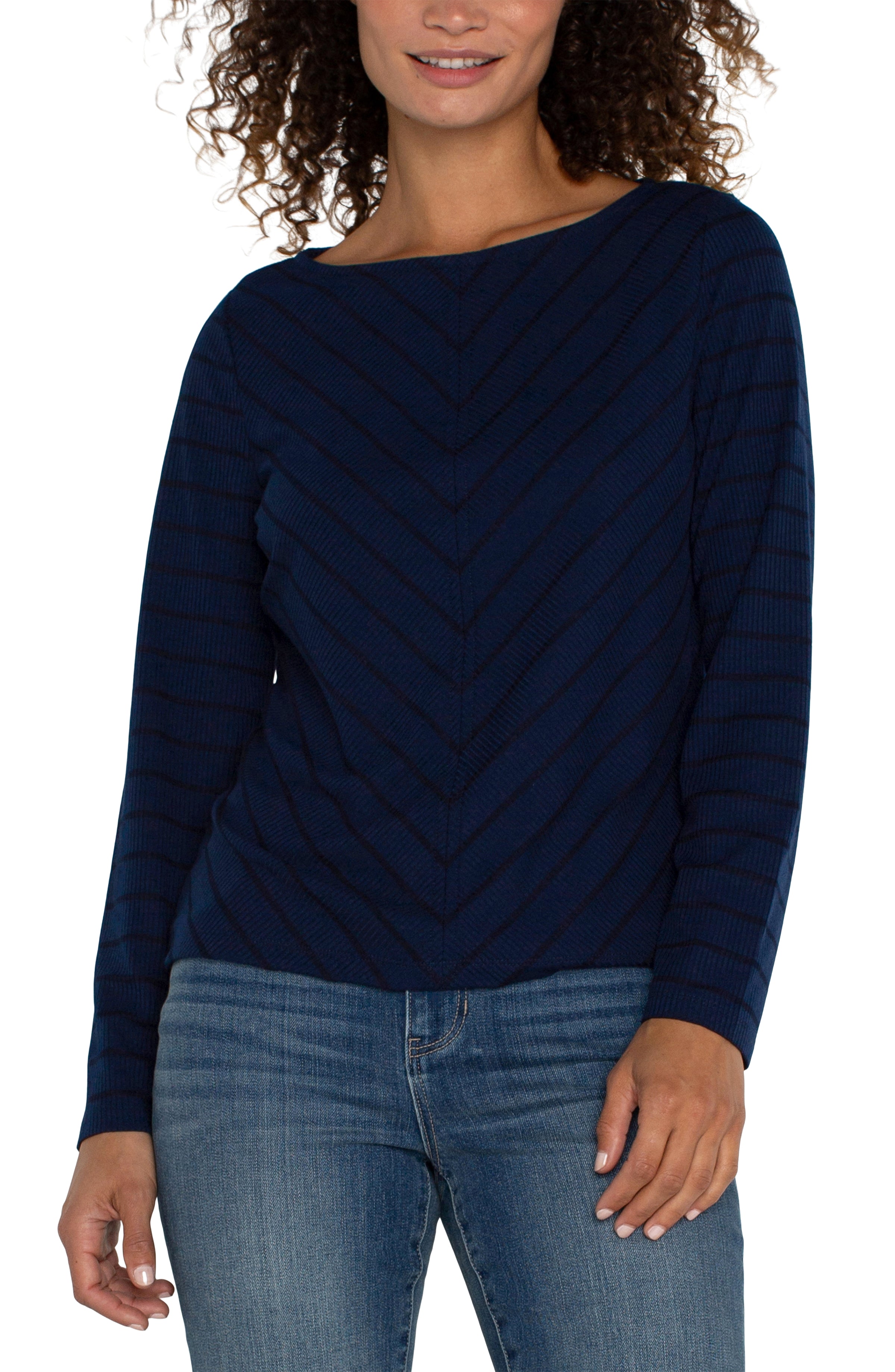 LPLA Dark Navy Miter Top