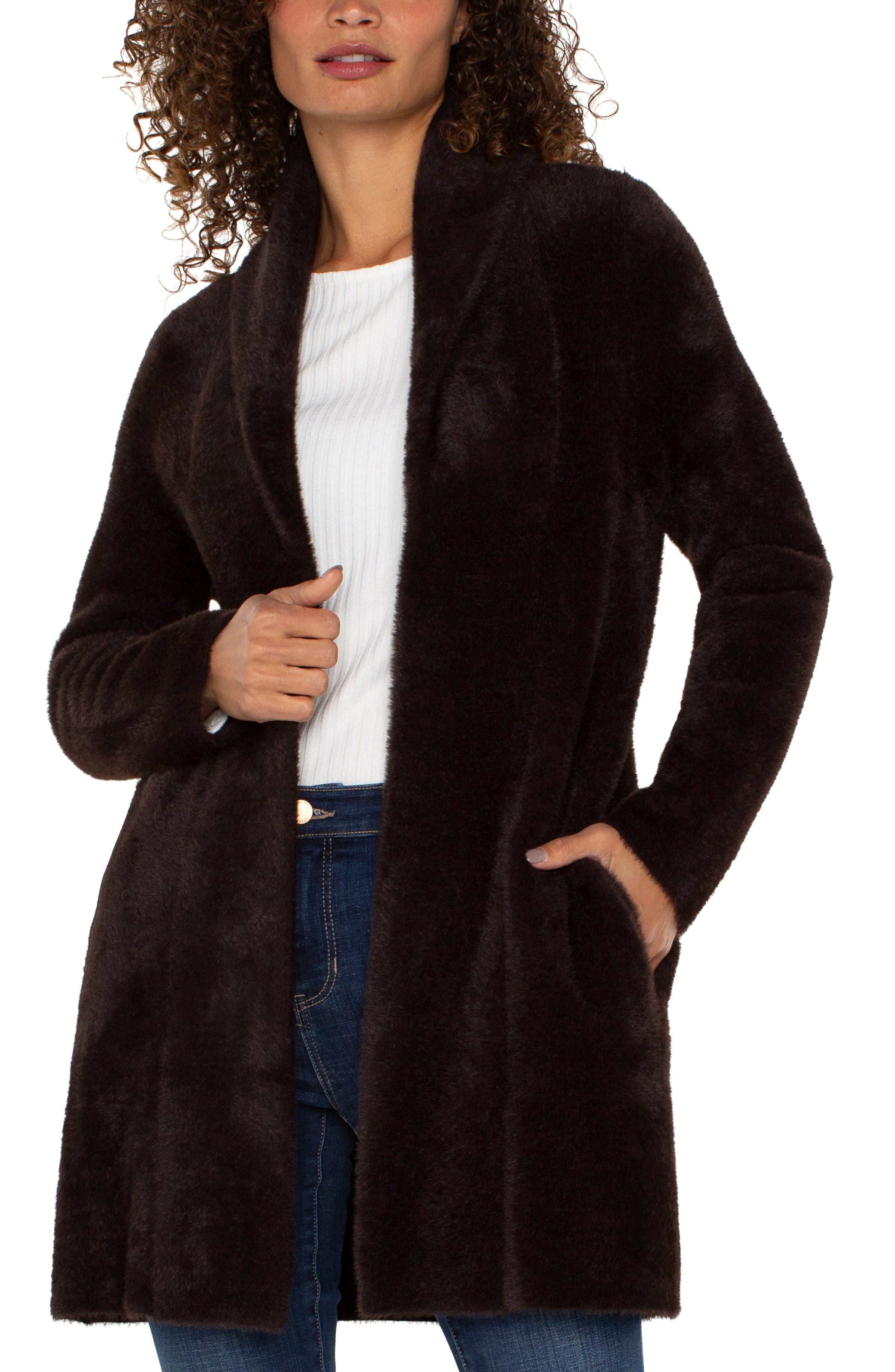 LPLA Mink Brown Coatigan