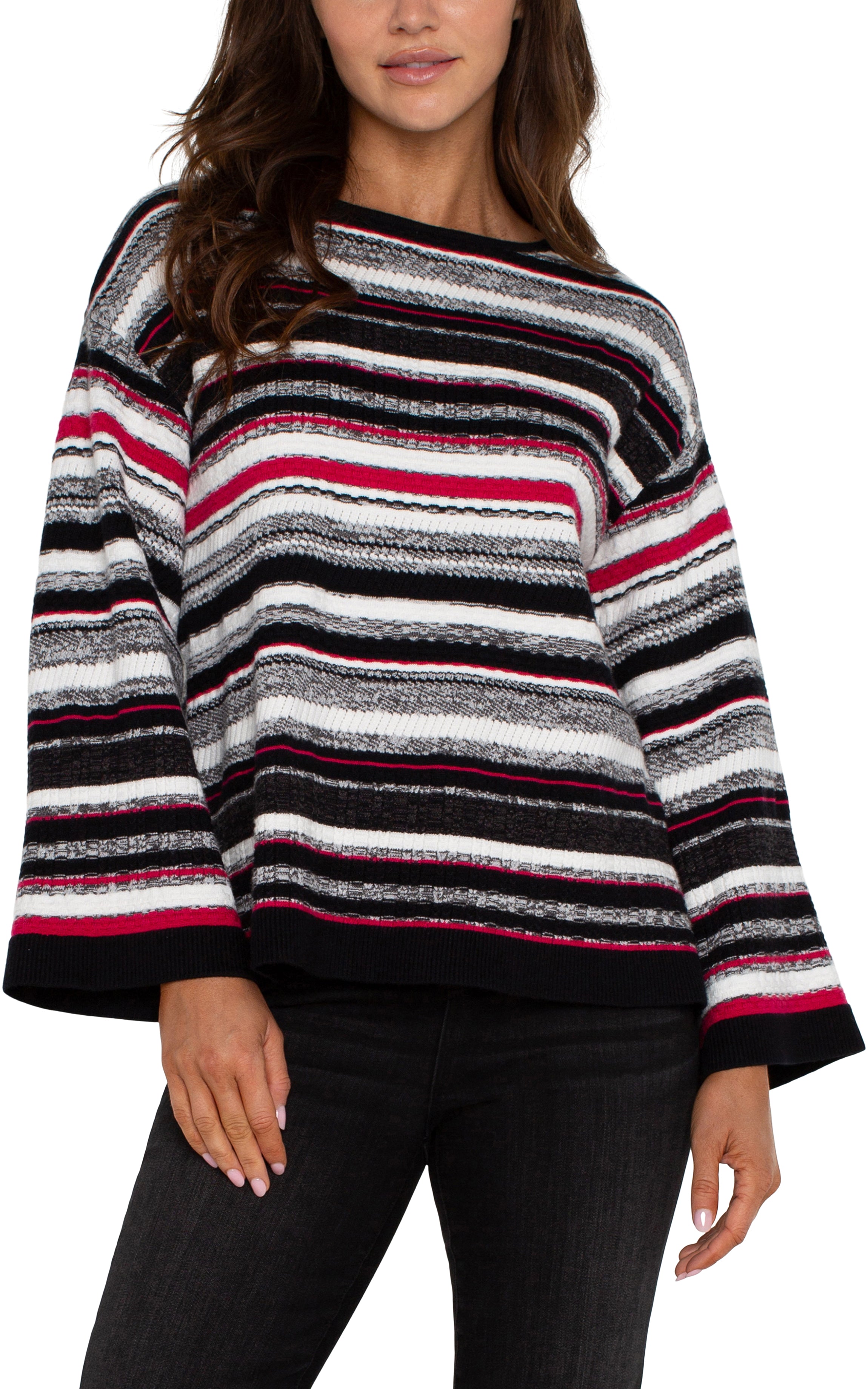 LPLA Black & Star Ruby Stripe Sweater