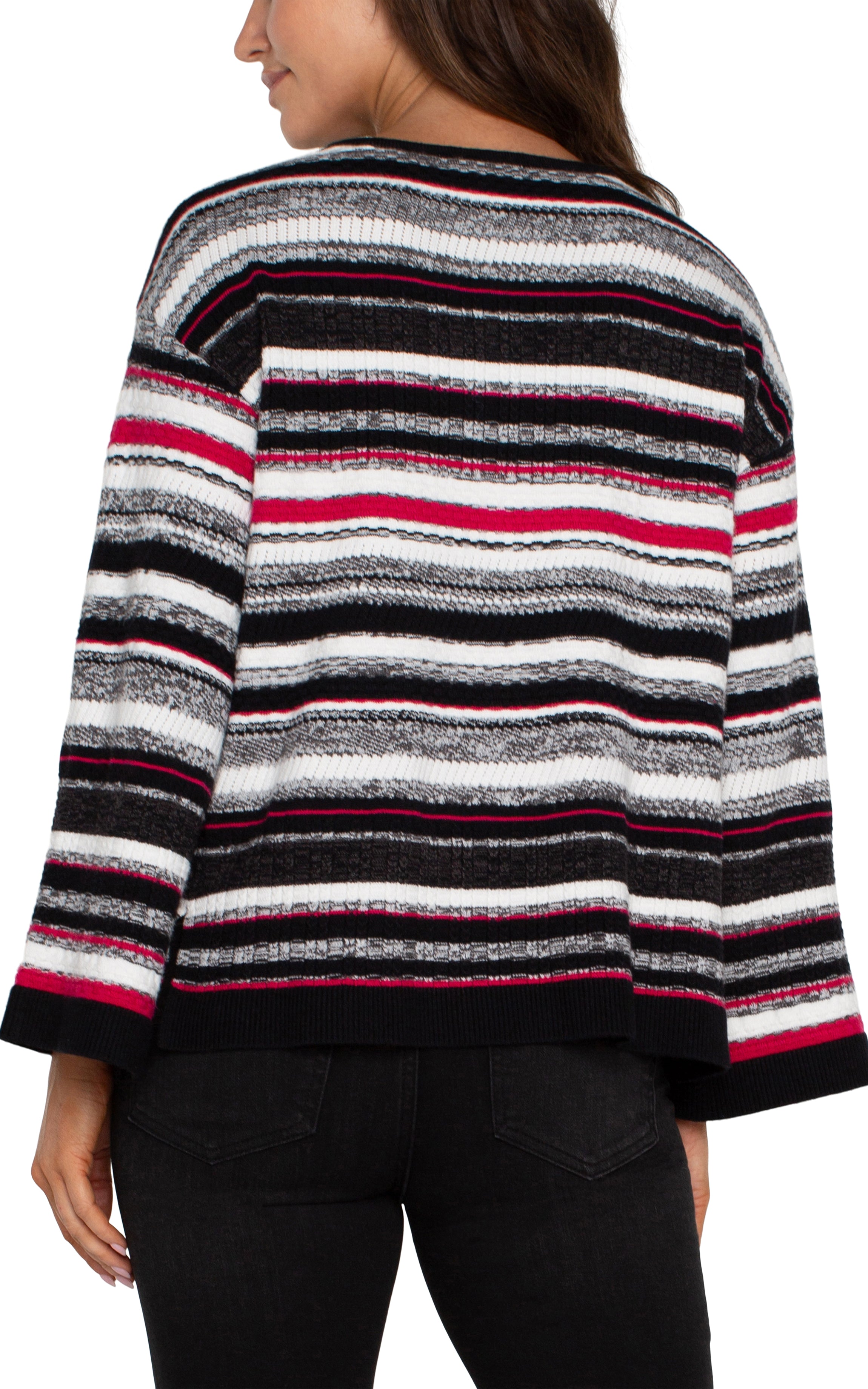 LPLA Black & Star Ruby Stripe Sweater