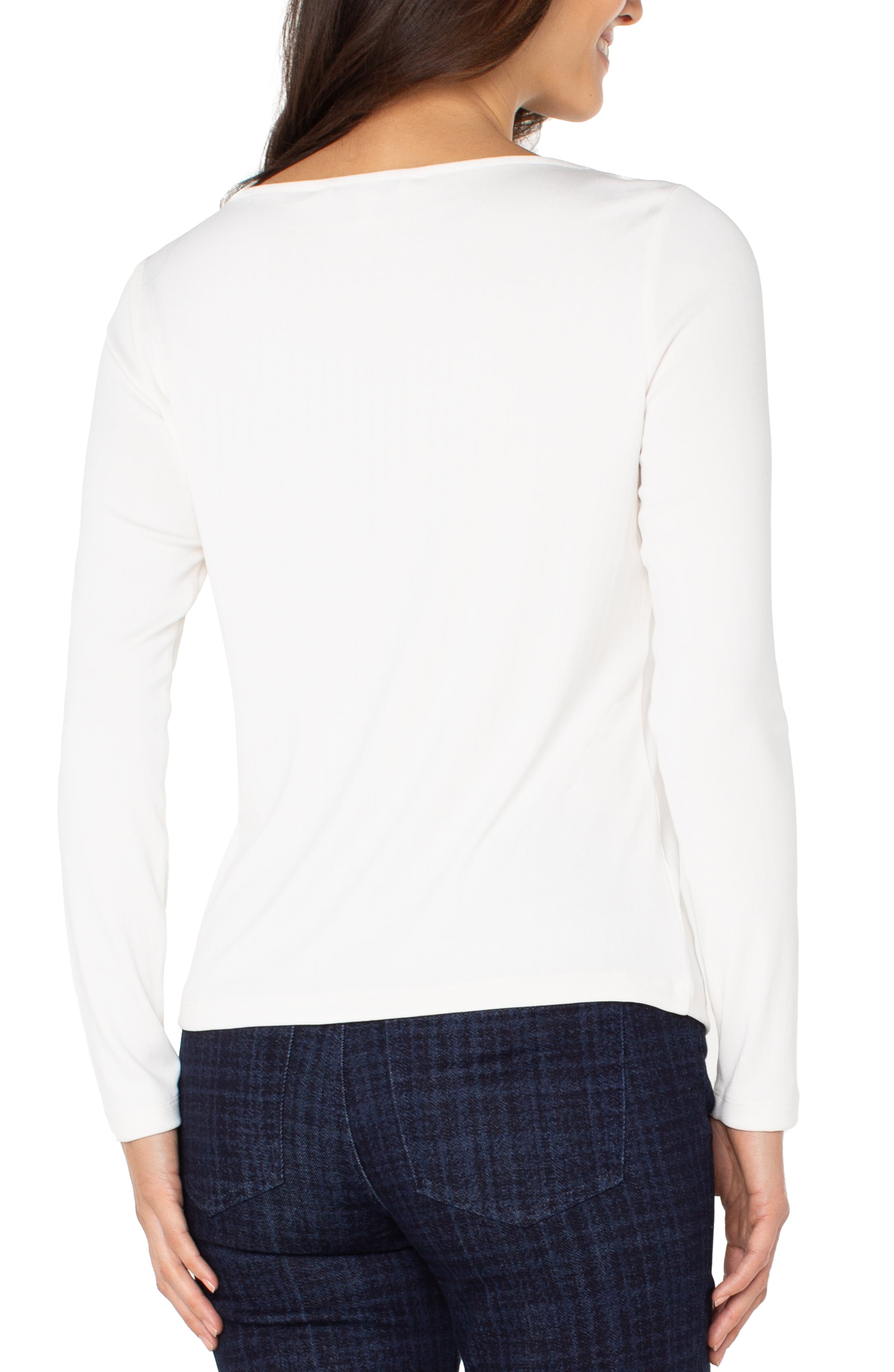 LPLA Long Sleeve Boatneck Knit Top