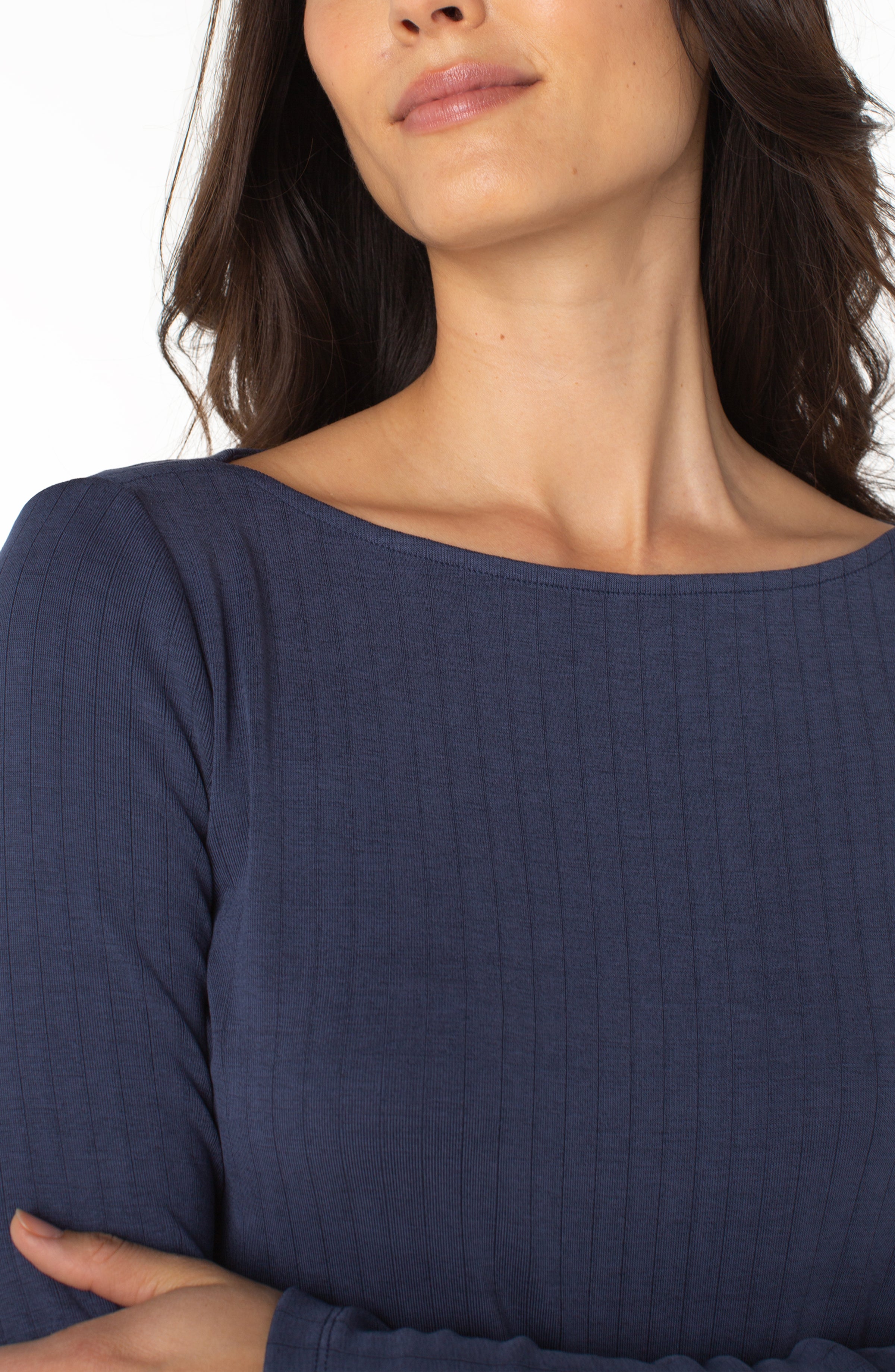 LPLA Long Sleeve Boatneck Knit Top