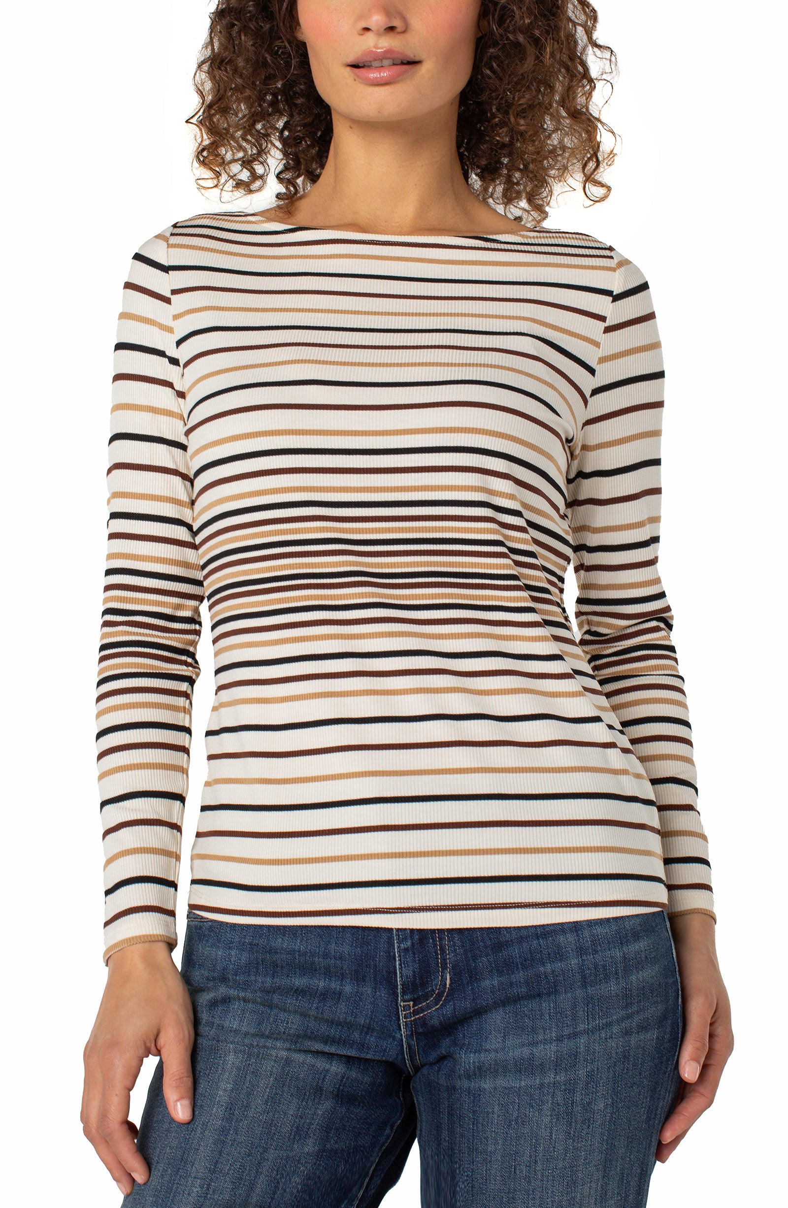 LPLA Alabaster stripe knit top