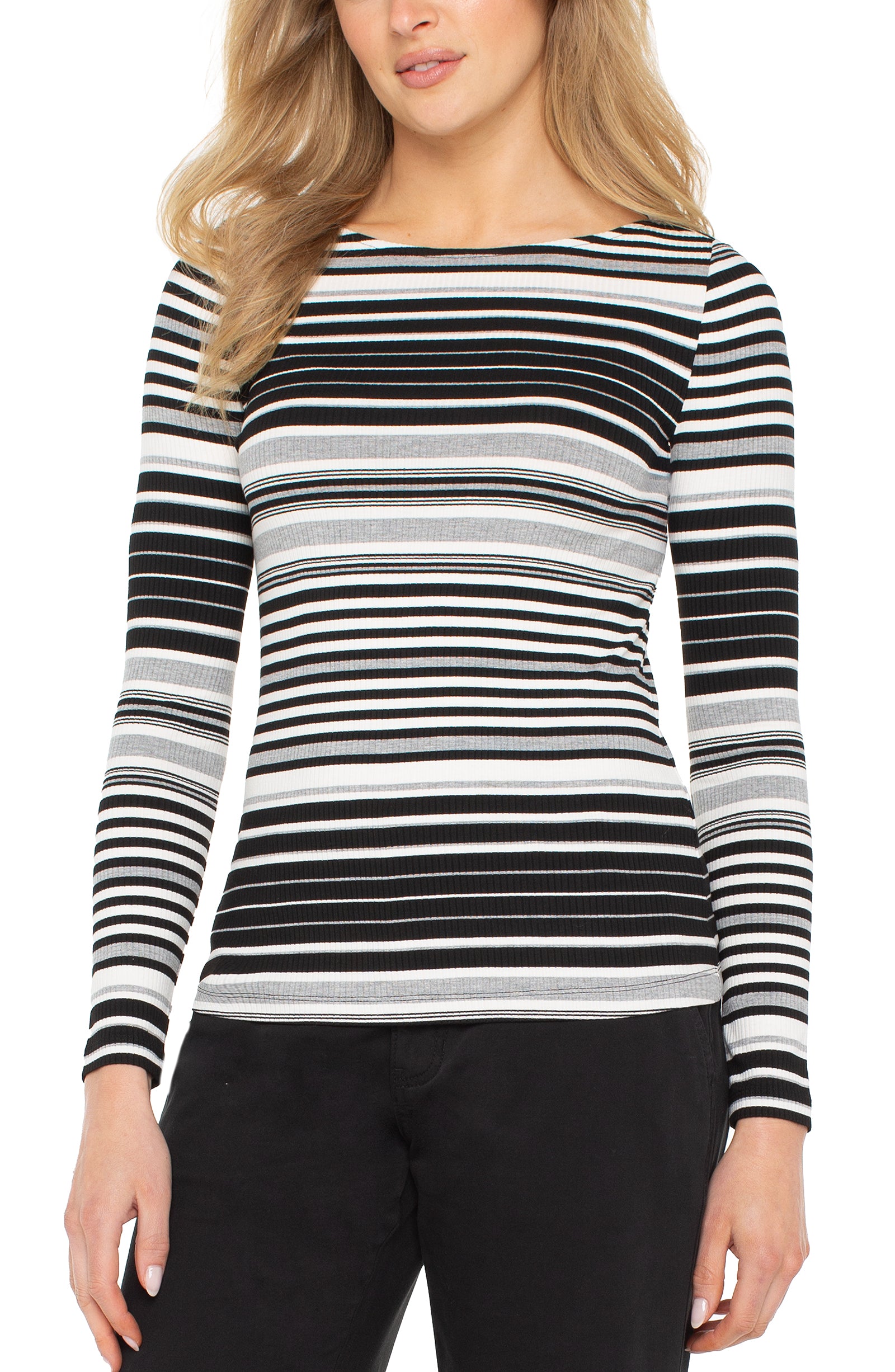 LPLA Varigated Stripe Knit Top