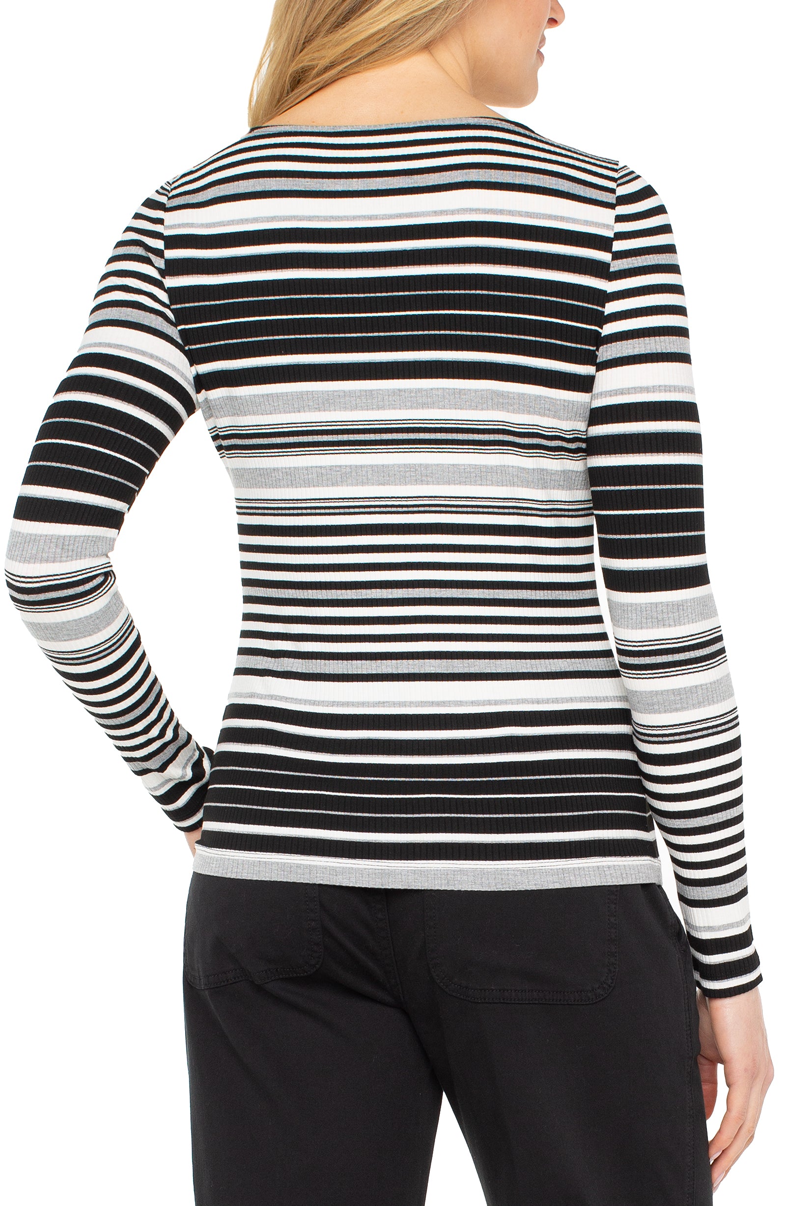 LPLA Varigated Stripe Knit Top