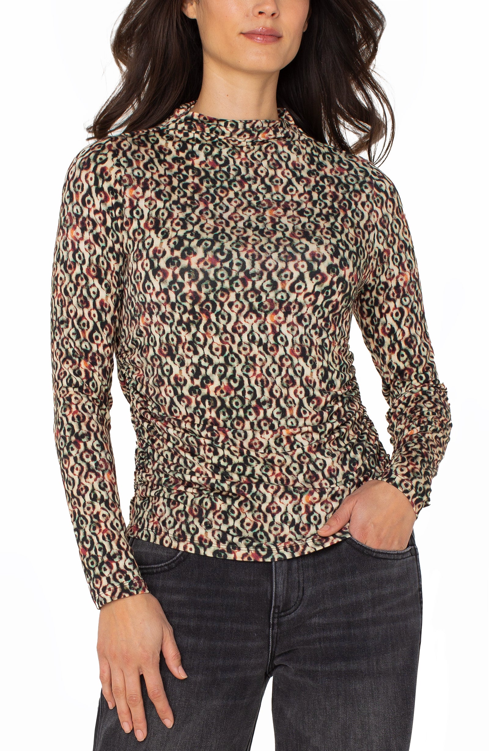 LPLA Ikat Geo Mock Neck