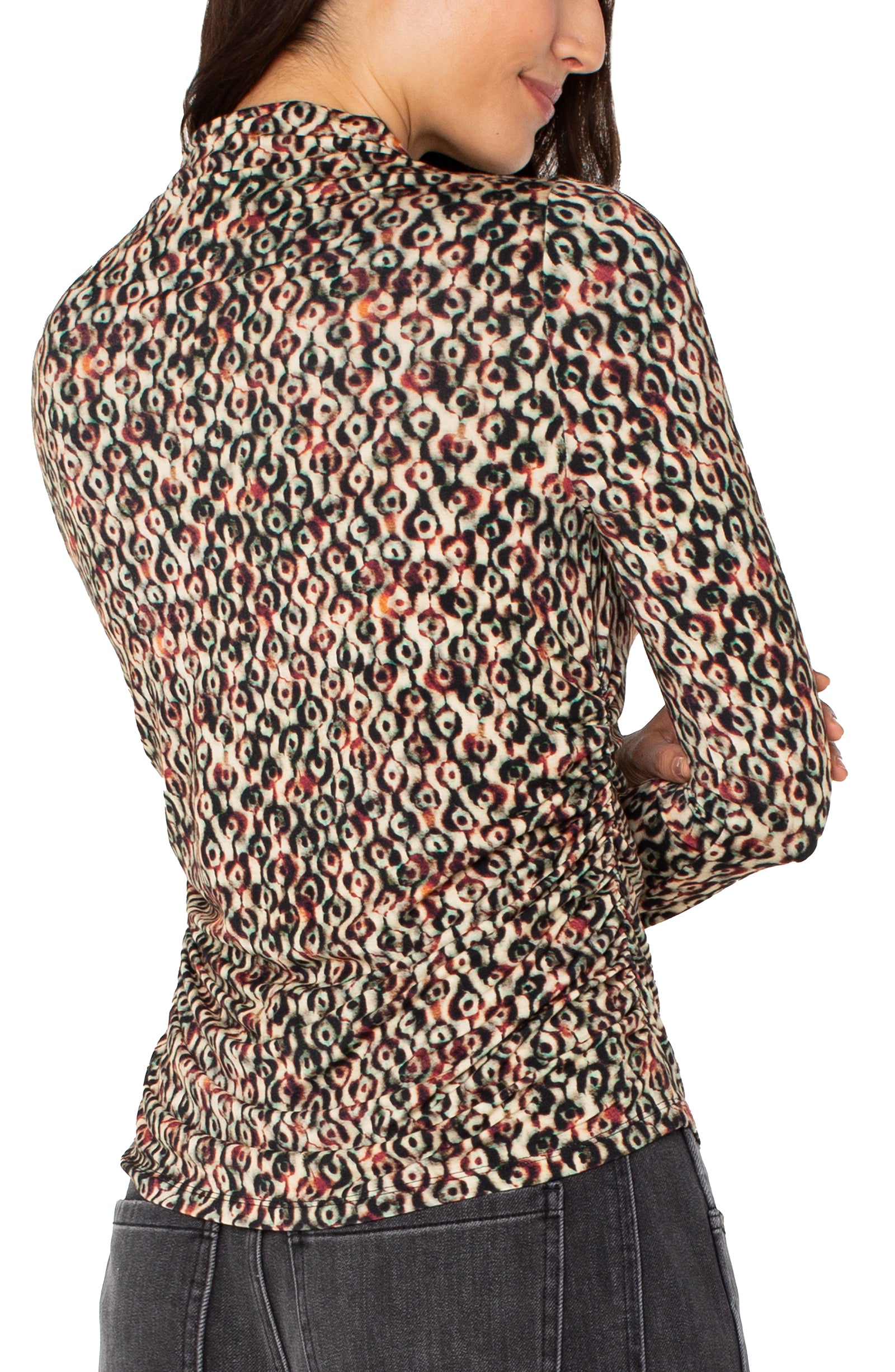 LPLA Ikat Geo Mock Neck