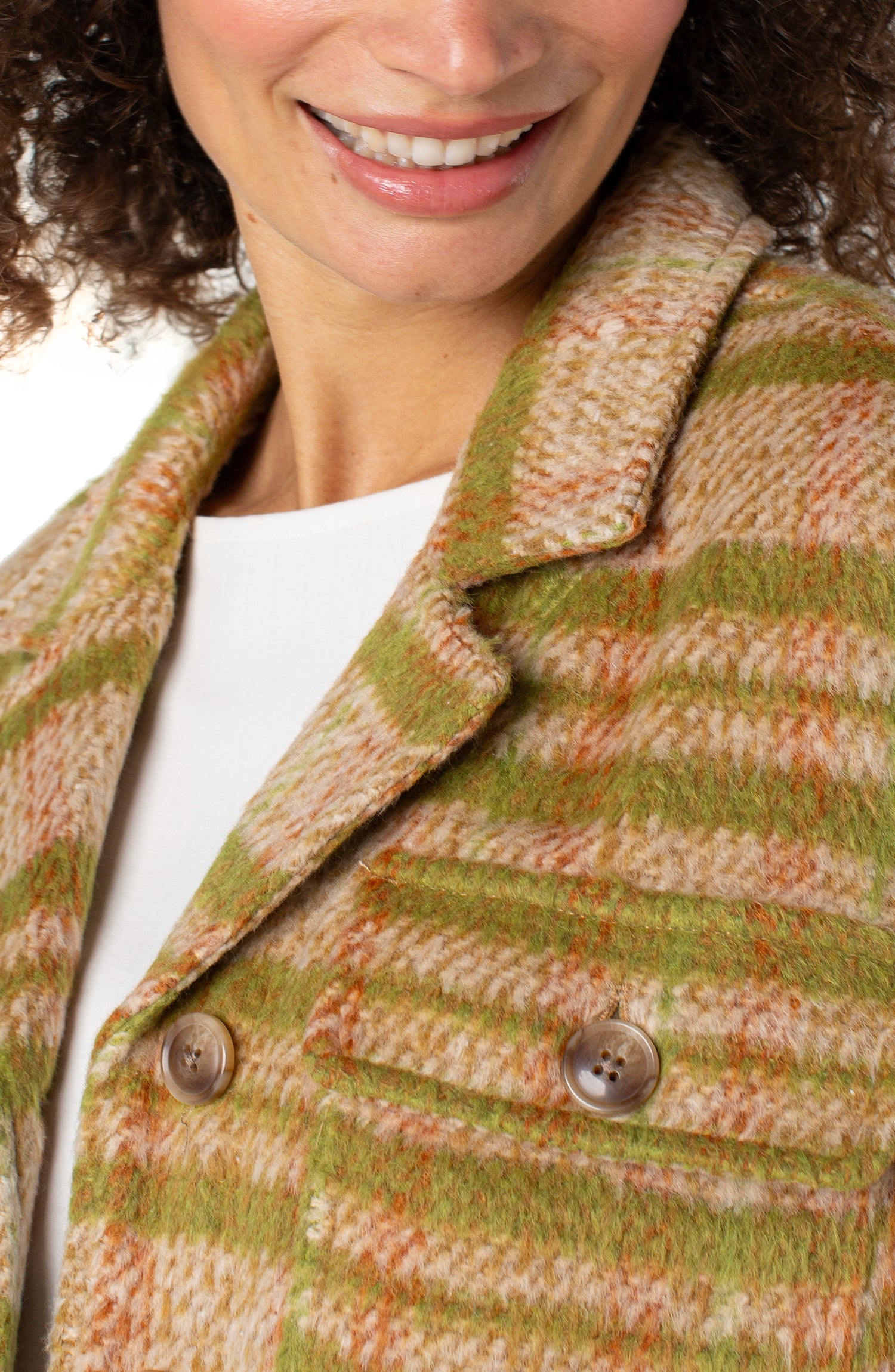LPLA Boxy Blanket Plaid Shacket