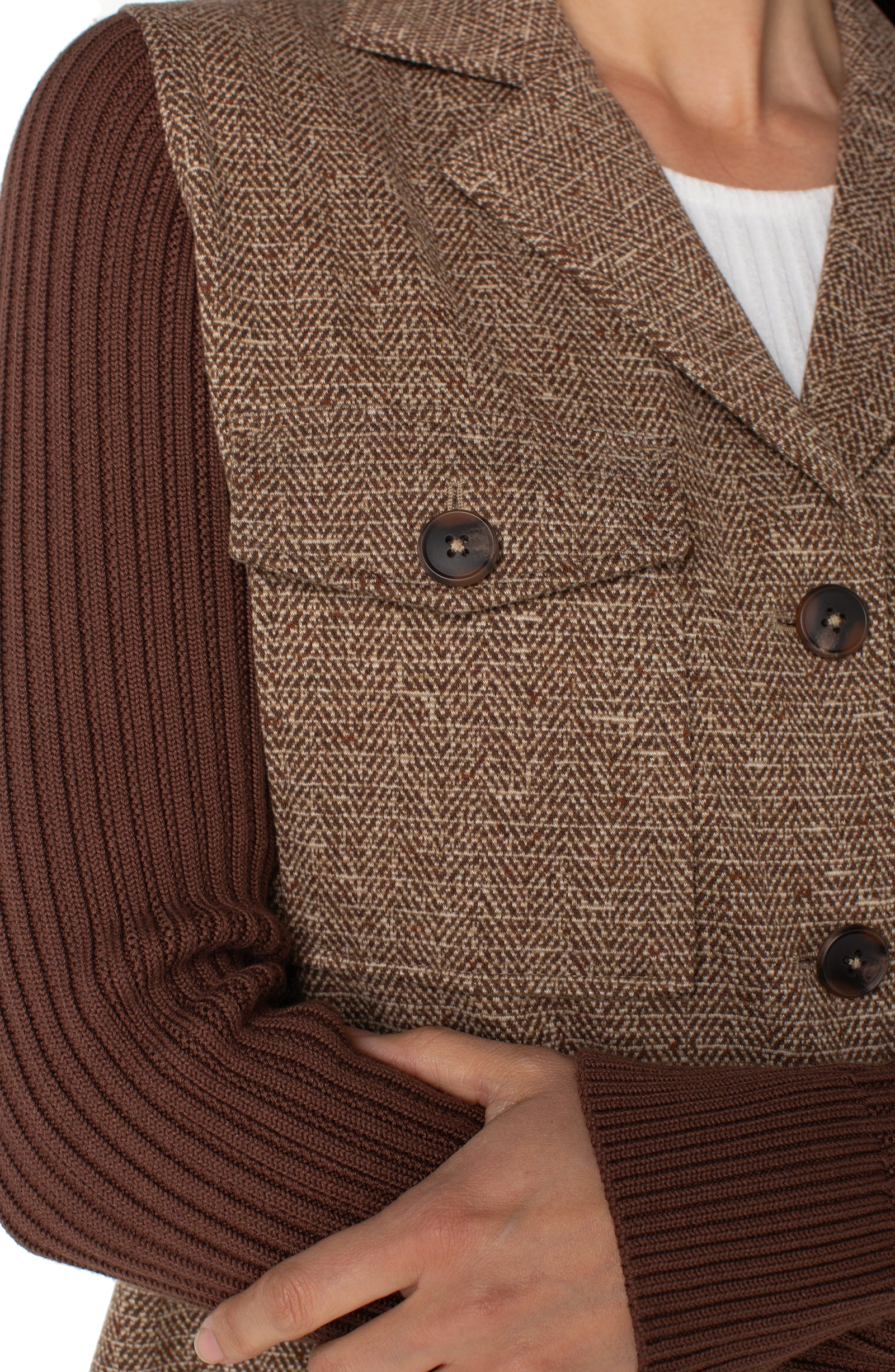 LPLA Shacket with Sweater Sleeves