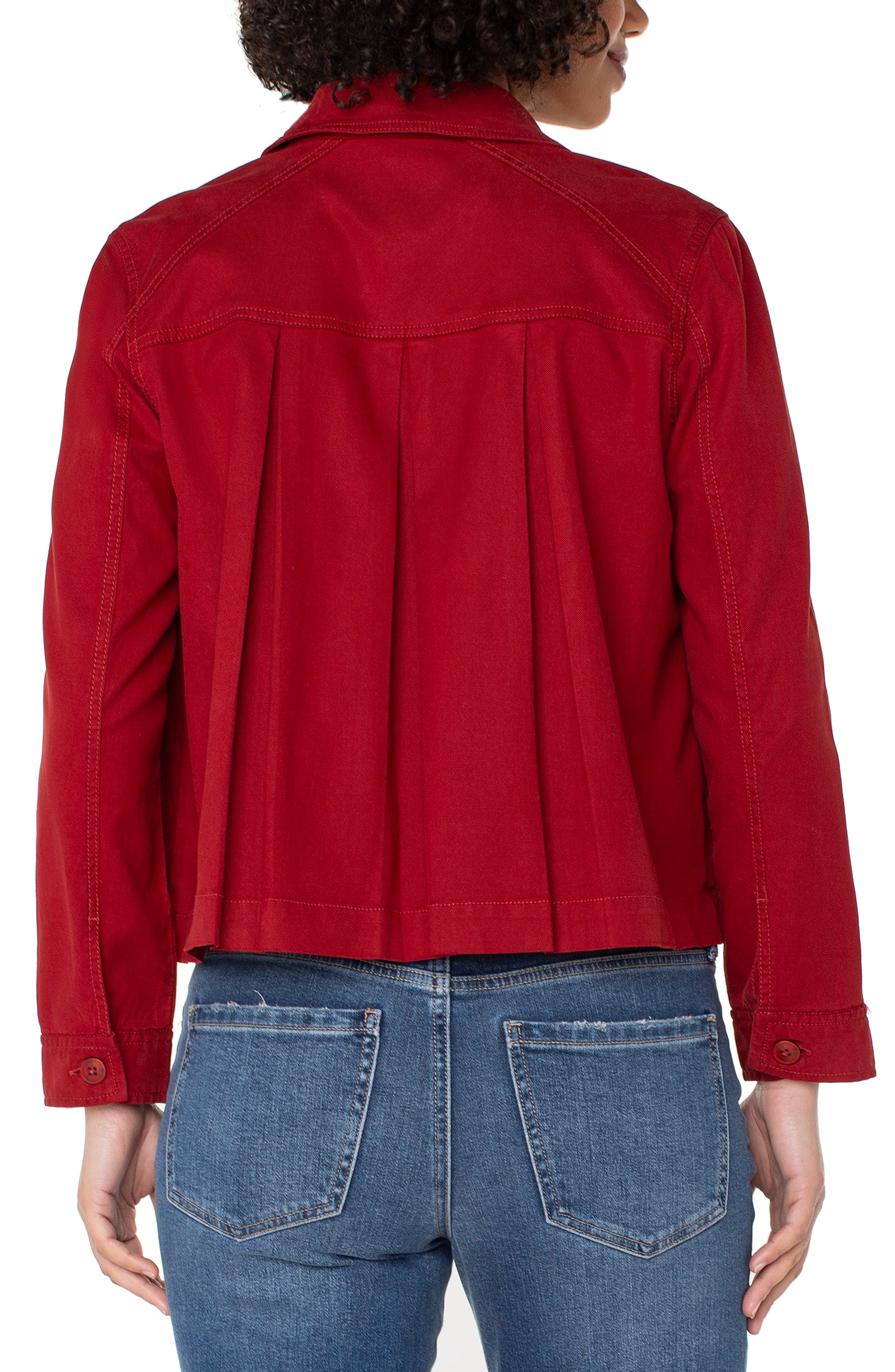 LPLA Maroon Berry Pleat Back Jacket