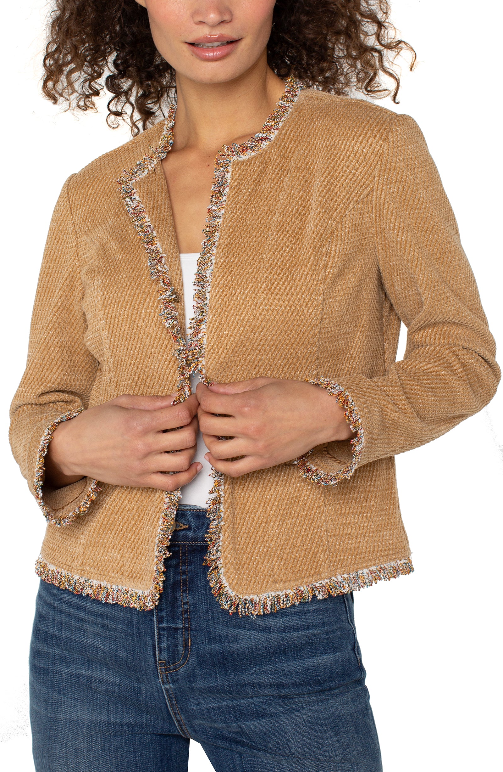 LPLA  Honey Jacket with Frayed Edges