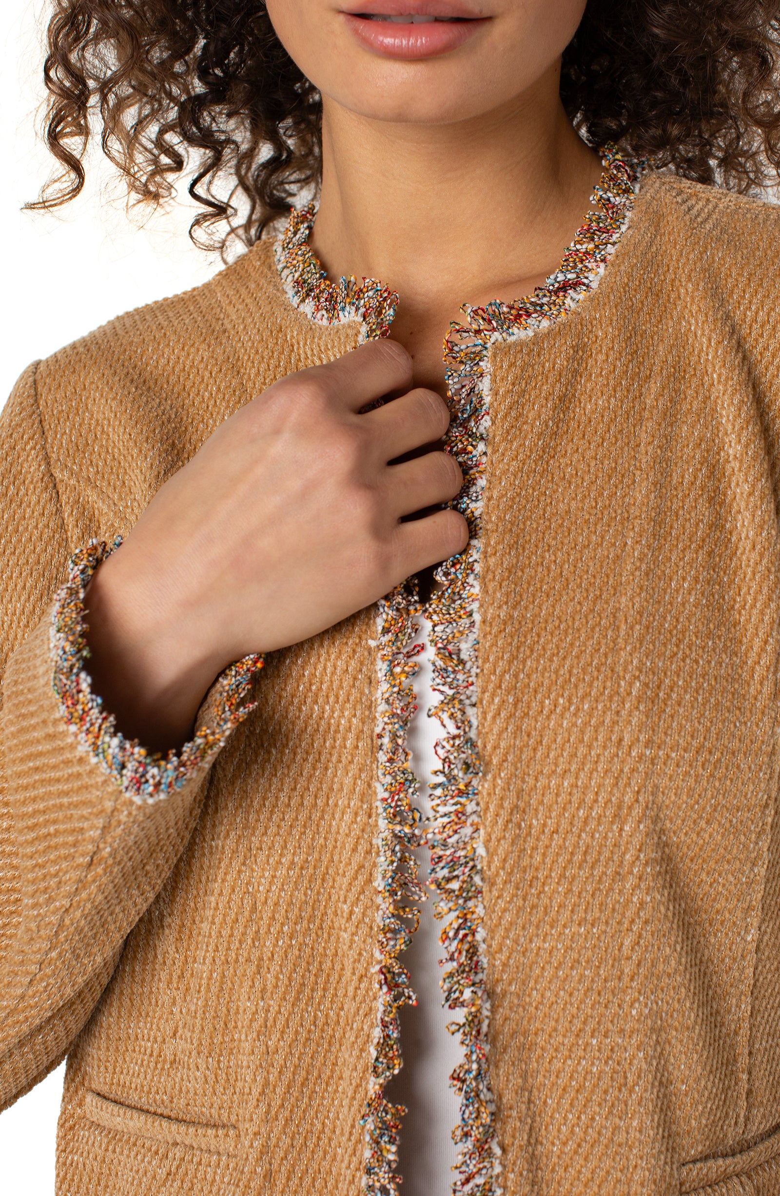 LPLA  Honey Jacket with Frayed Edges