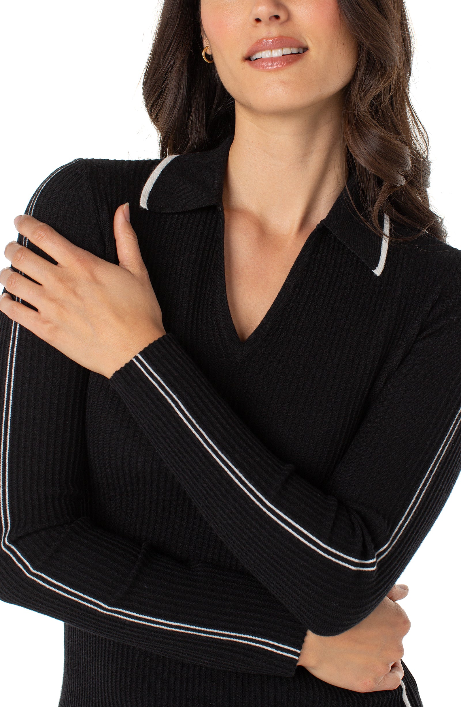 LPLA Vintage White Stripe Sweater