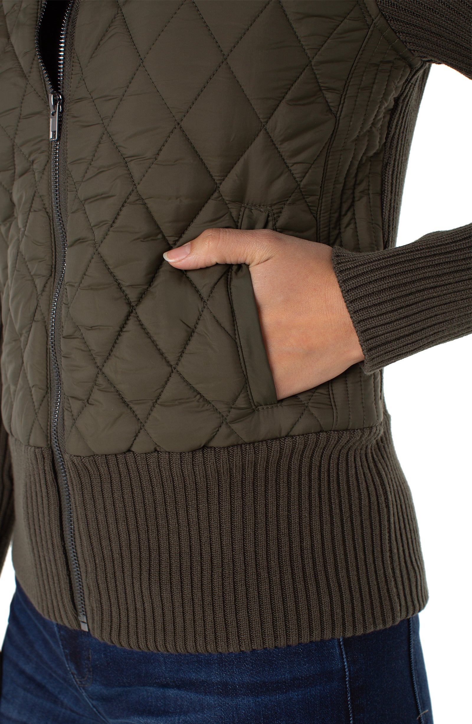 LPLA Quilted Sweater Jacket