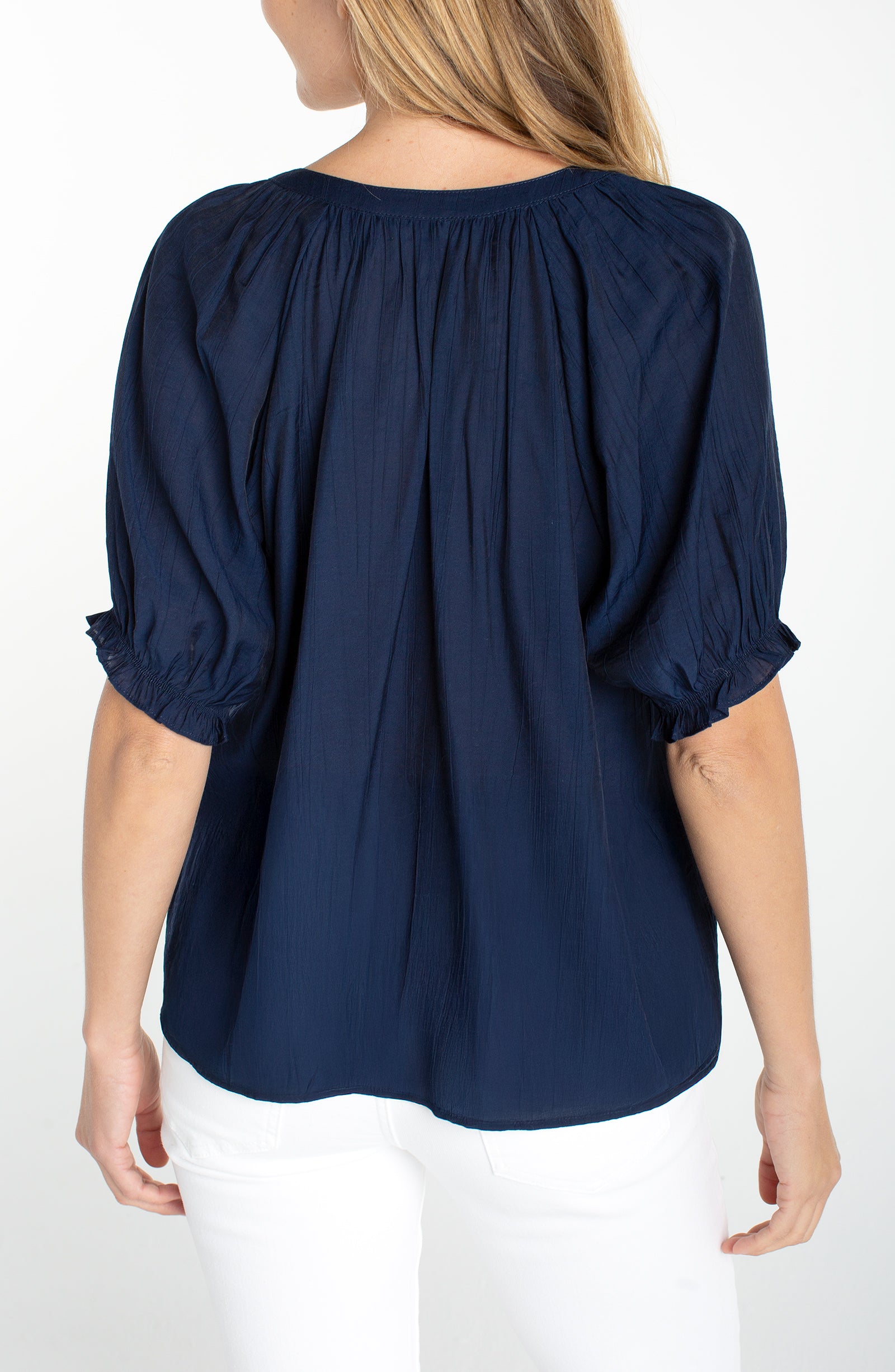 LPLA Navy Woven Blouse