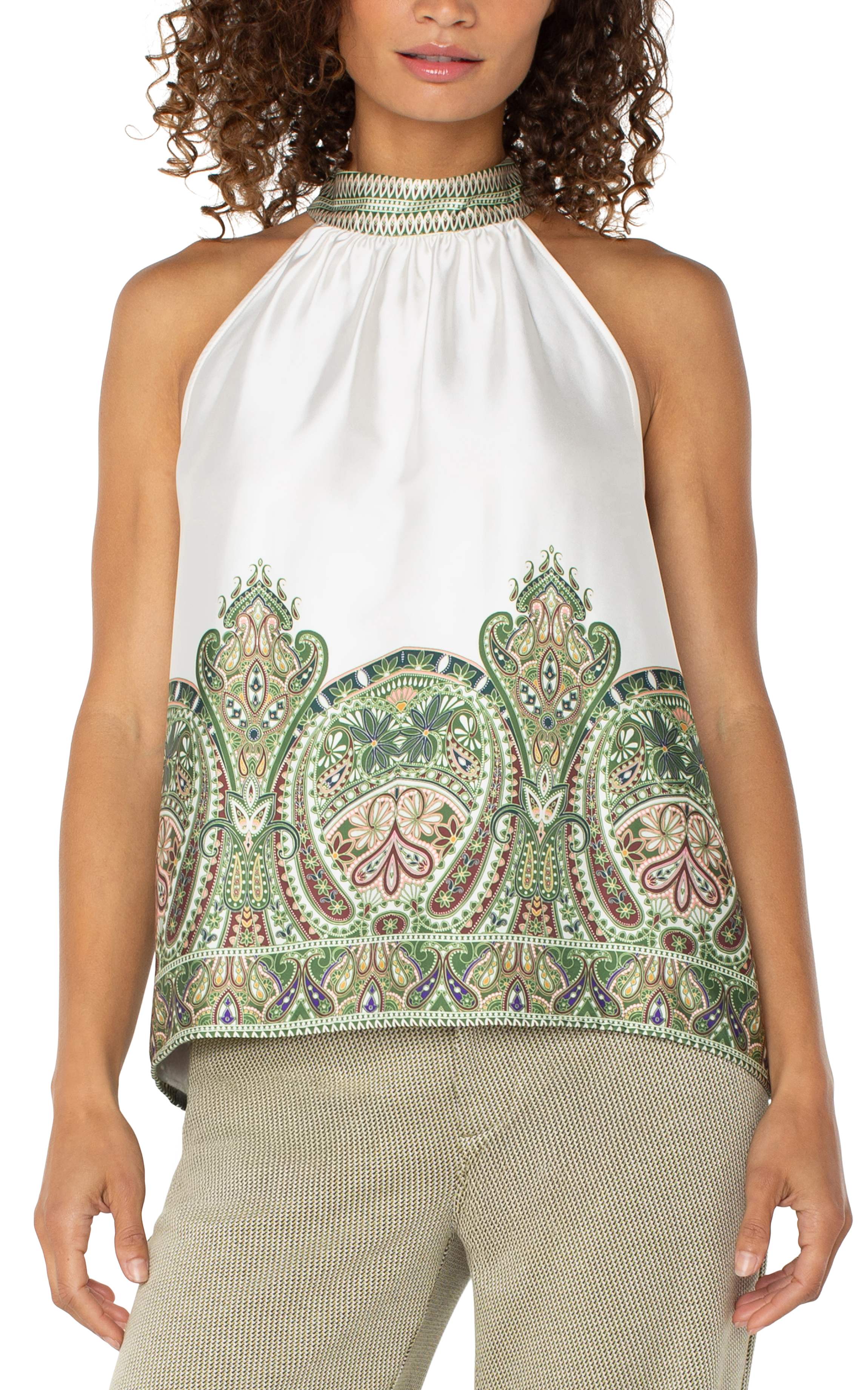 LPLA Olive Paisley Halter